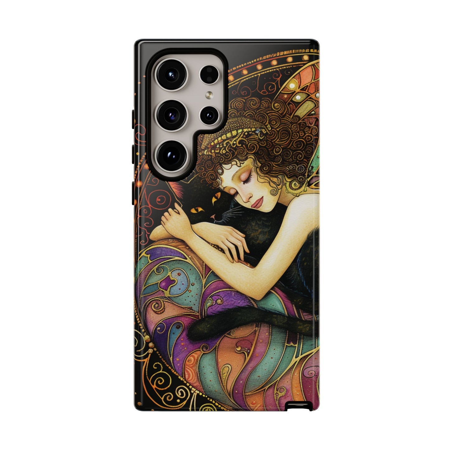 Artistic Phone Case for Cat Lovers, Tough Cases with Enchanting Design, Unique Gift for Birthdays, Holidays, and Celebrations