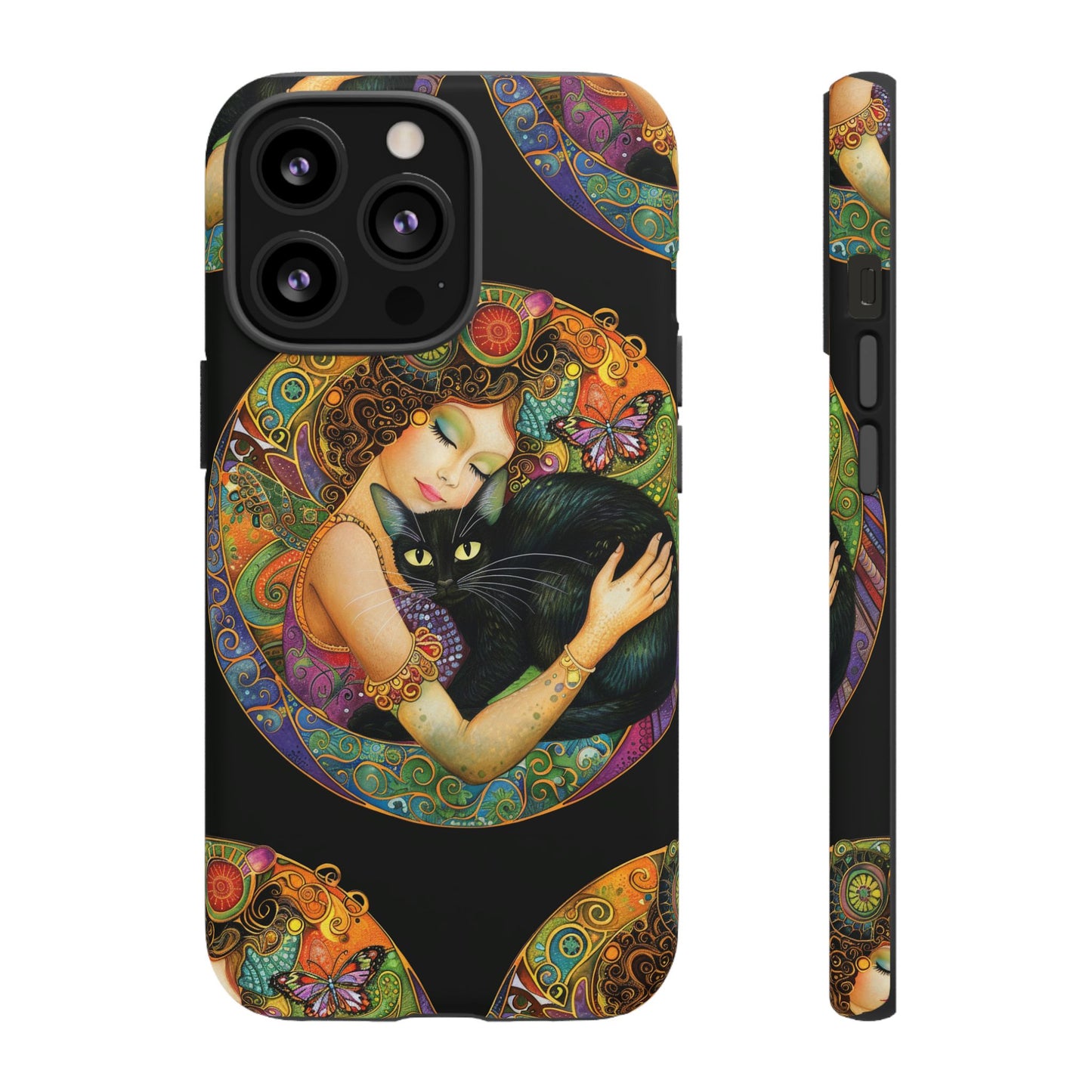 Tough Cases Phone Case, Colorful Protective Cover for Cat Lovers, Trendy Gift for Birthdays, Unique Art Phone Accessories