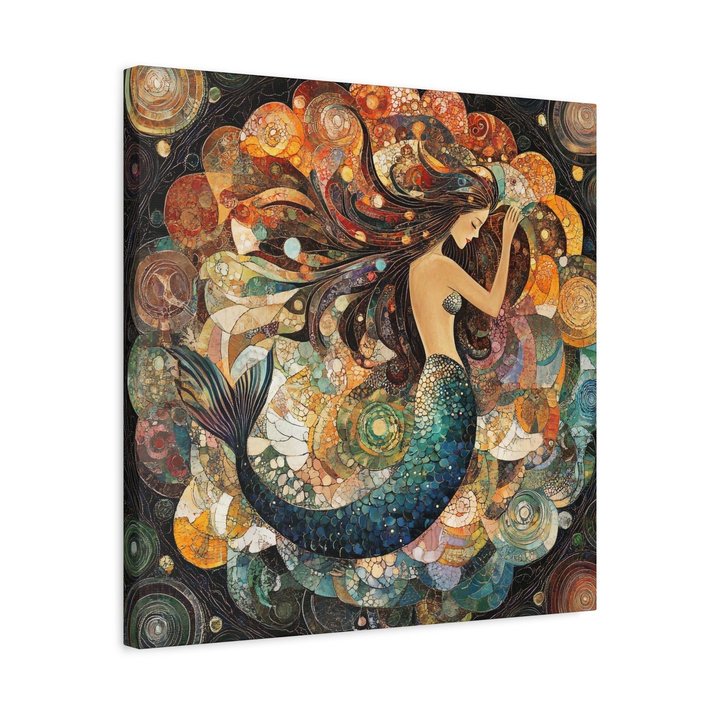 Mermaid Art Print, Canvas Wall Decor, Ocean-Themed Home Decor, Unique Gift for Mermaid Lovers, Nautical Wall Art, Coastal Decor