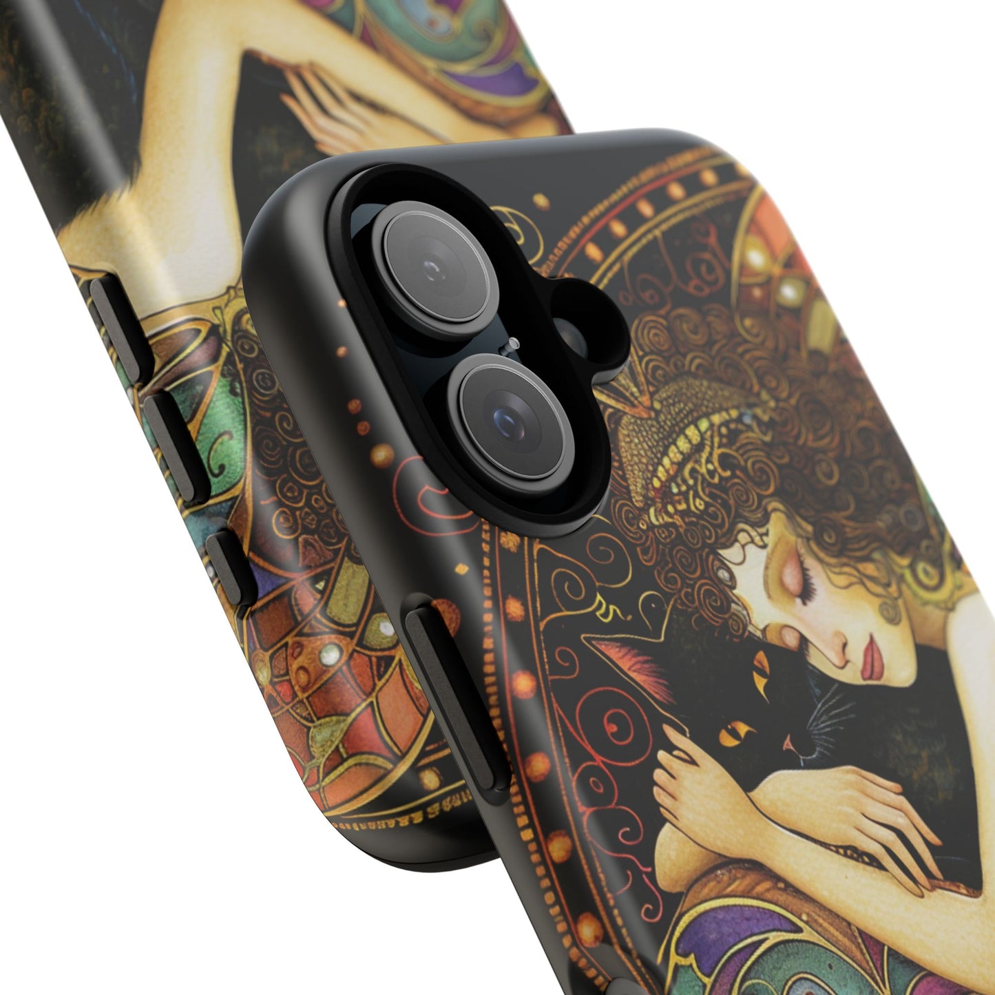 Artistic Phone Case for Cat Lovers, Tough Cases with Enchanting Design, Unique Gift for Birthdays, Holidays, and Celebrations