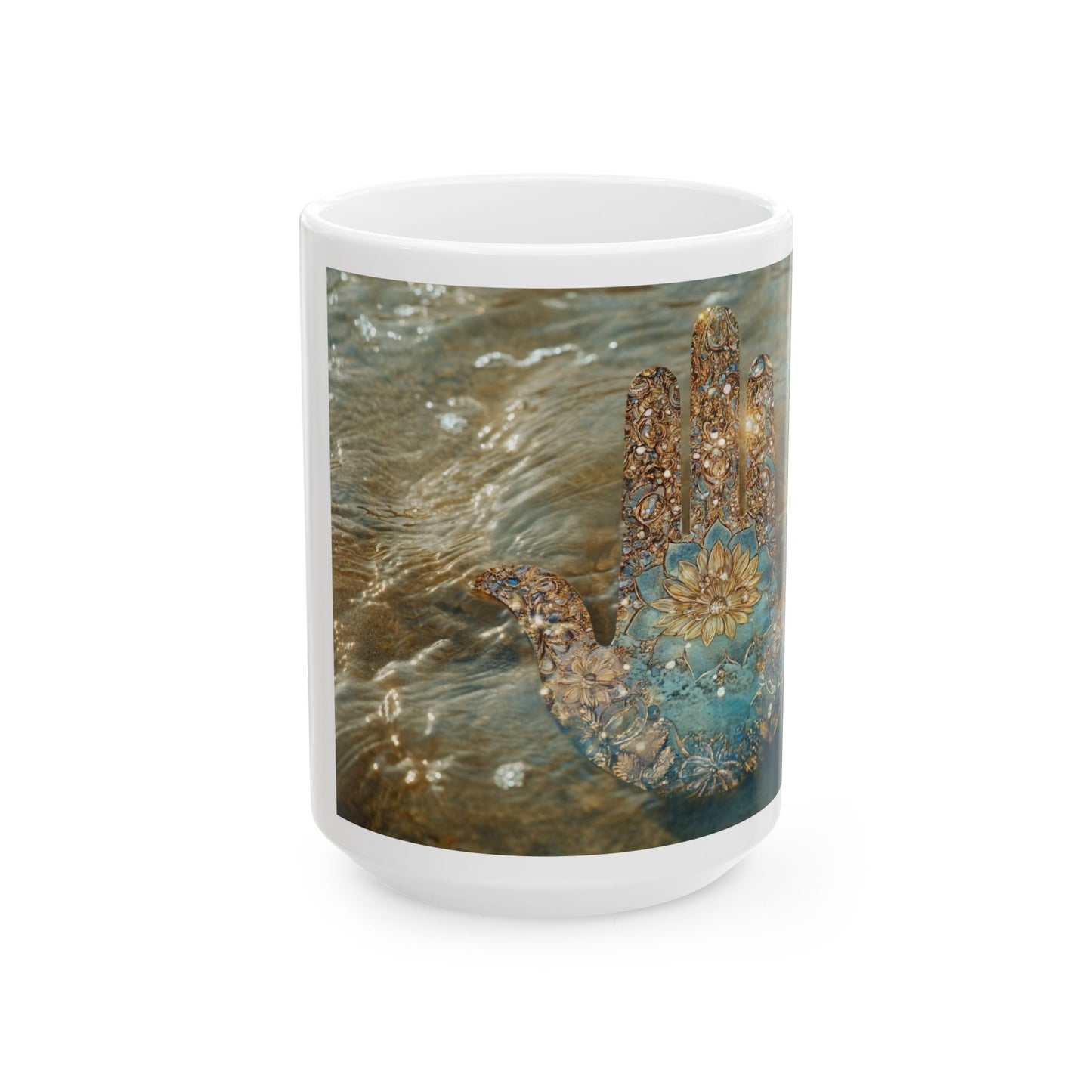 Positivity Ceramic Mug, Meditation Mug, Nature Lovers Gift, Spiritual Coffee Cup, Eco-Friendly Drinkware