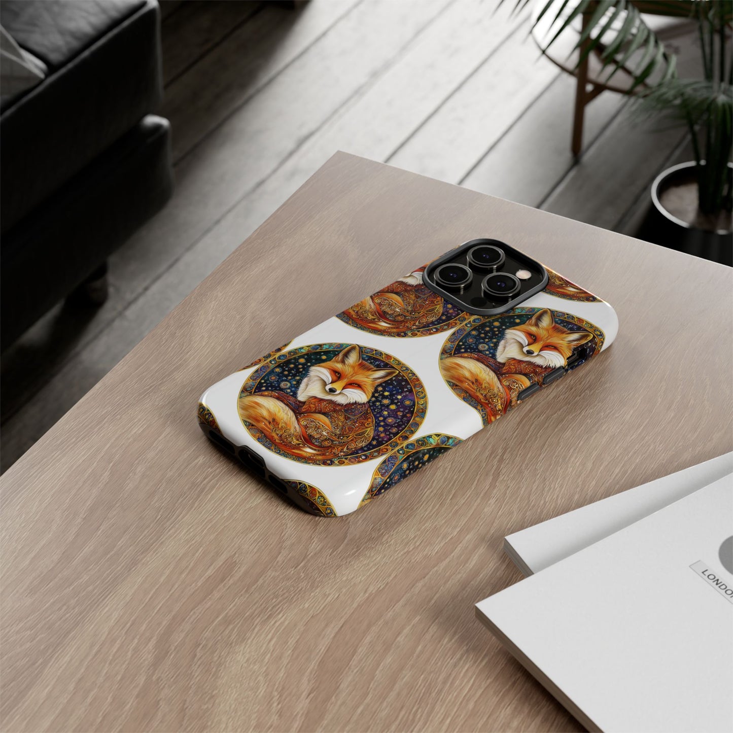 Artistic Fox Phone Case, Tough Phone Cover, Unique Gift for Animal Lovers, Stylish Tech Accessory, Nature-Inspired Decor