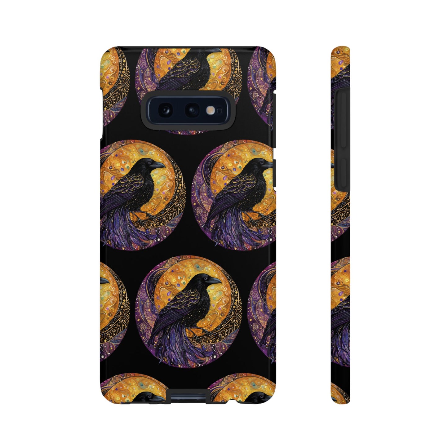 Raven Celestial Phone Case, Astrological Gift, Bird Lover Accessory, Tough Phone Cover, Gothic Aesthetic, Halloween Tech Decor