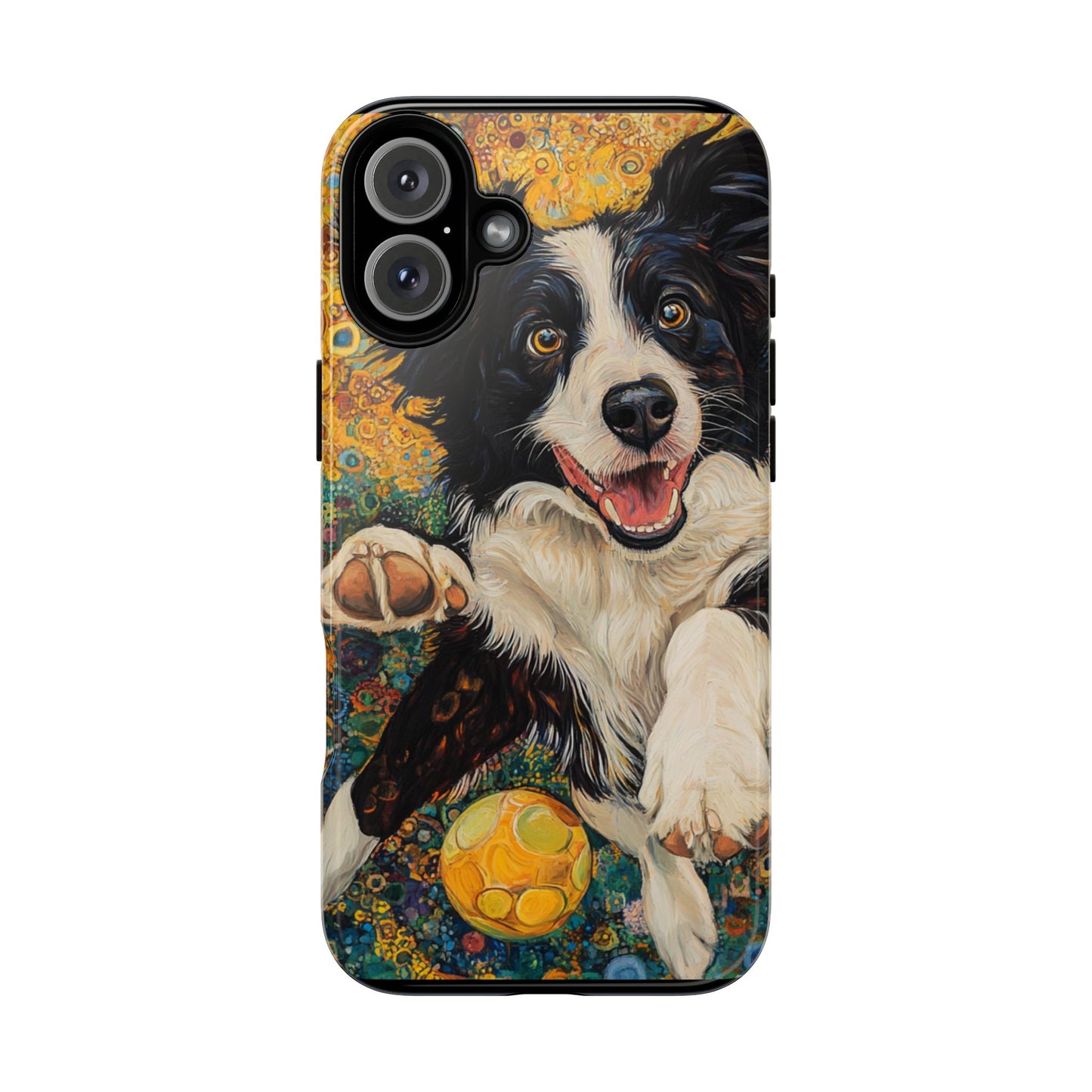 Border Collie Phone Case, Tough Cases, Pet Gifts, Customized Dog Accessories, Dog Mom Gift, Colorful Animal Artwork