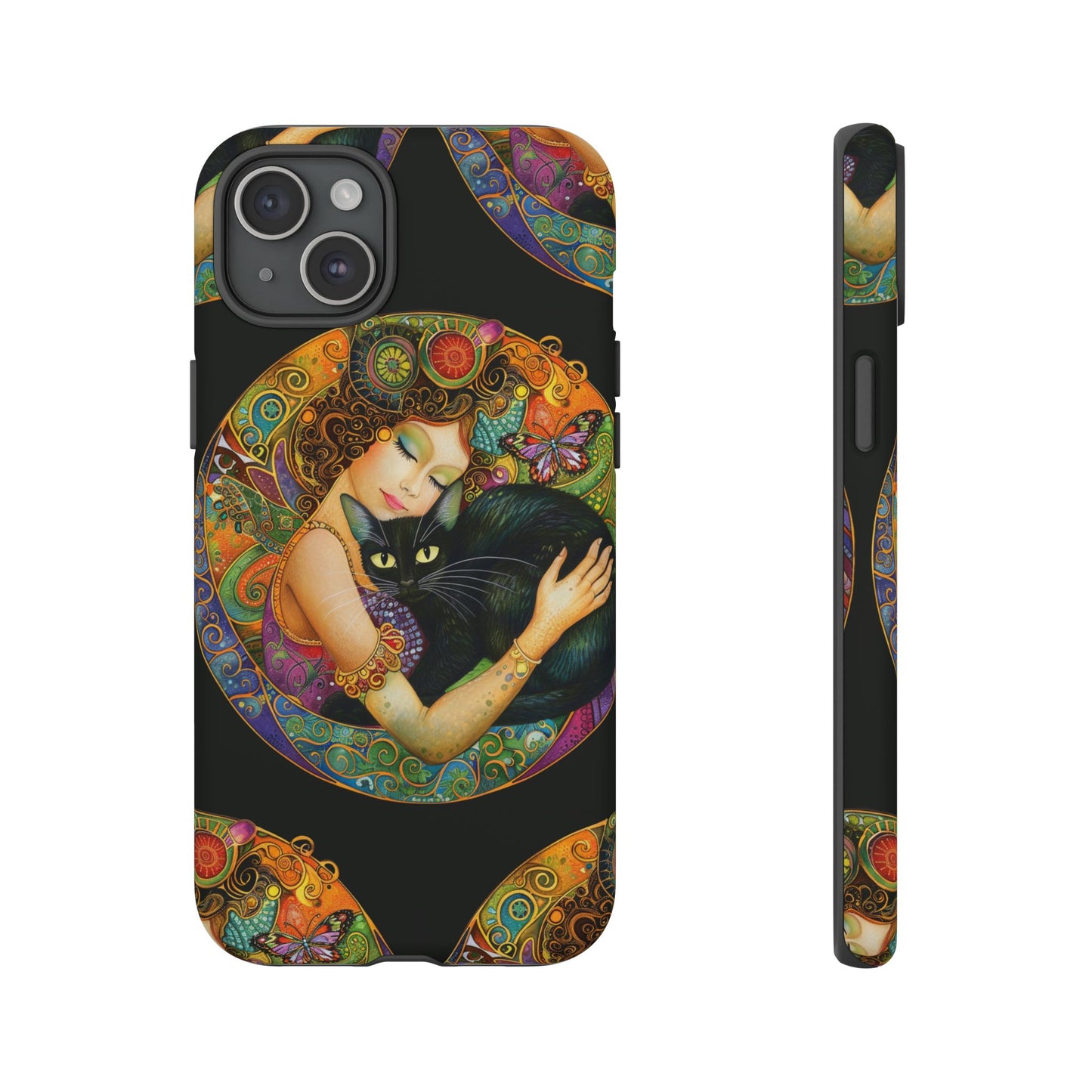 Tough Cases Phone Case, Colorful Protective Cover for Cat Lovers, Trendy Gift for Birthdays, Unique Art Phone Accessories