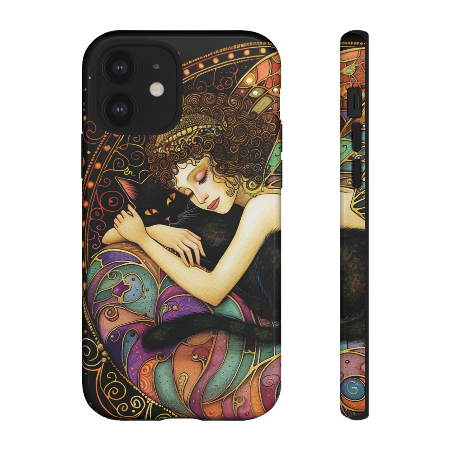 Artistic Phone Case for Cat Lovers, Tough Cases with Enchanting Design, Unique Gift for Birthdays, Holidays, and Celebrations