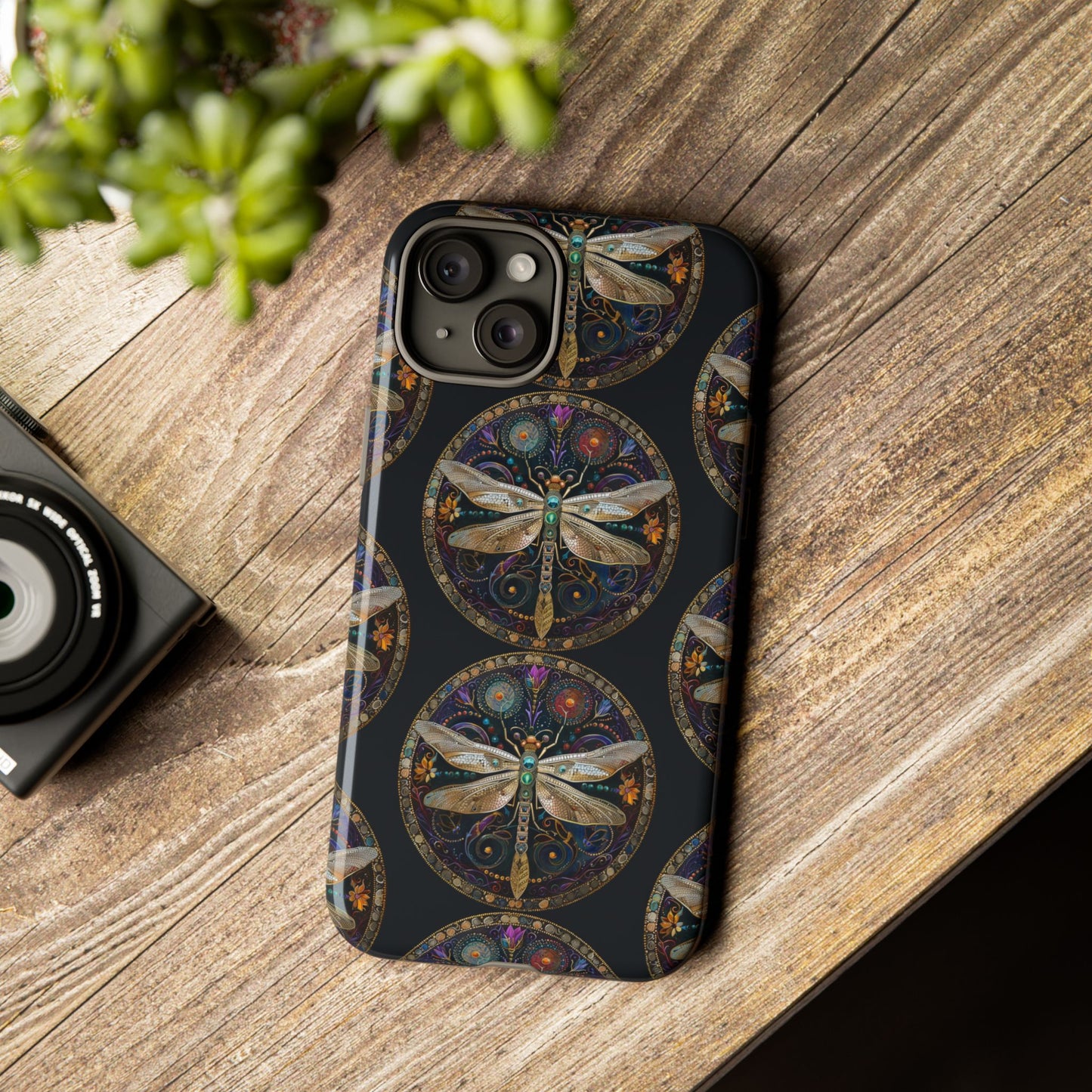 Dragonfly Phone Case, Tough Phone Cover, Artistic Cell Phone Accessory, Gift for Nature Lovers, Unique Phone Protector