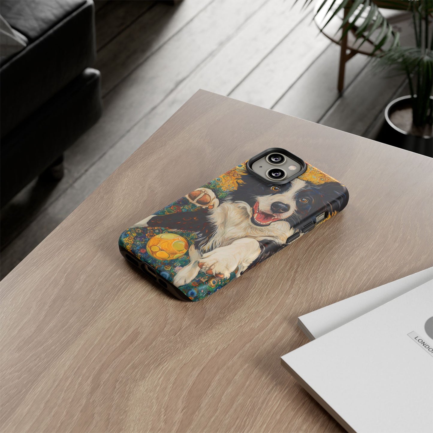 Border Collie Phone Case, Tough Cases, Pet Gifts, Customized Dog Accessories, Dog Mom Gift, Colorful Animal Artwork