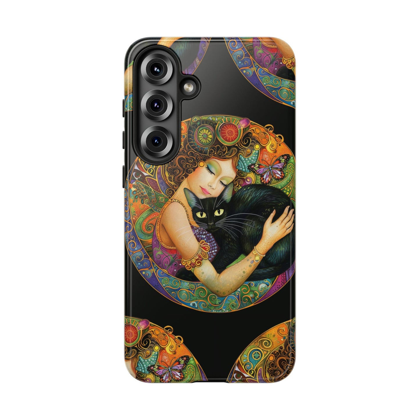 Tough Cases Phone Case, Colorful Protective Cover for Cat Lovers, Trendy Gift for Birthdays, Unique Art Phone Accessories