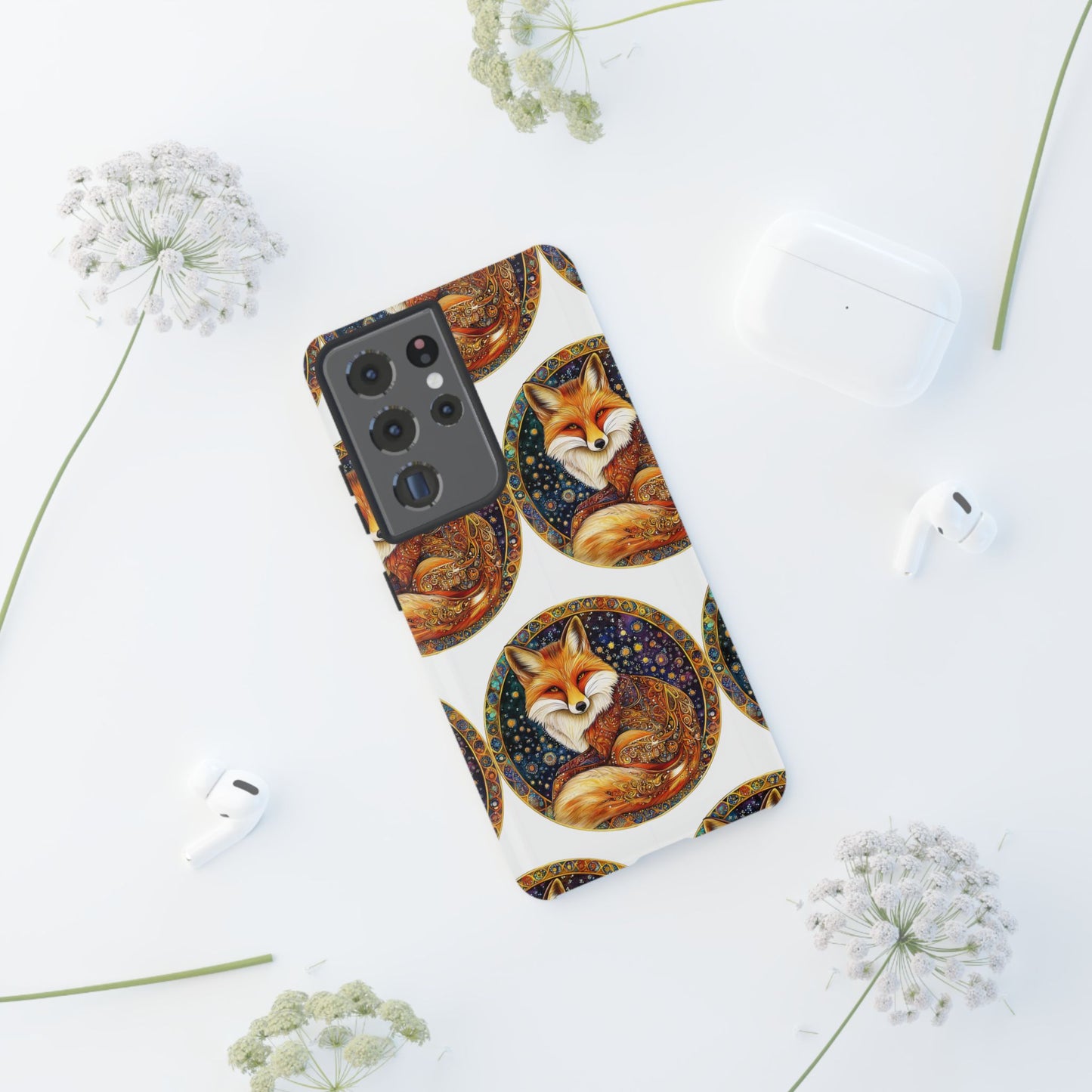 Artistic Fox Phone Case, Tough Phone Cover, Unique Gift for Animal Lovers, Stylish Tech Accessory, Nature-Inspired Decor