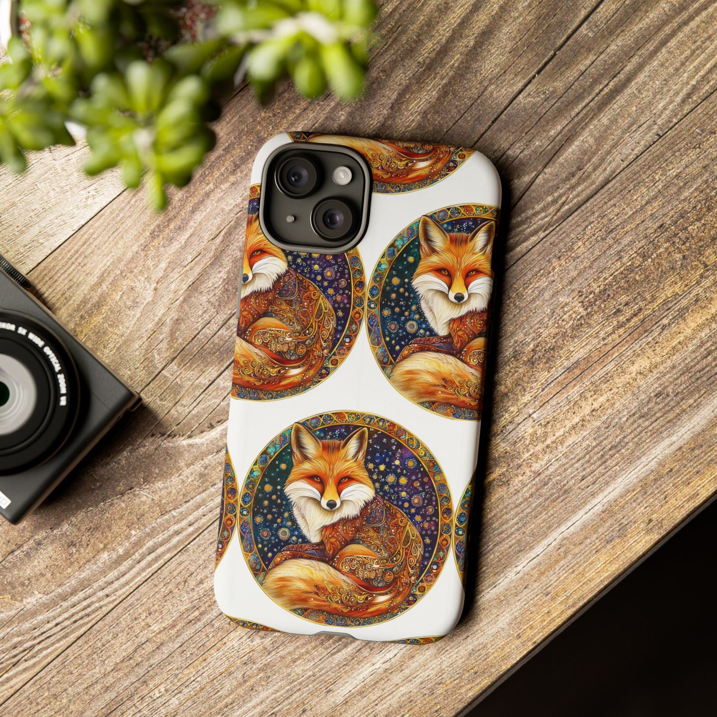 Artistic Fox Phone Case, Tough Phone Cover, Unique Gift for Animal Lovers, Stylish Tech Accessory, Nature-Inspired Decor