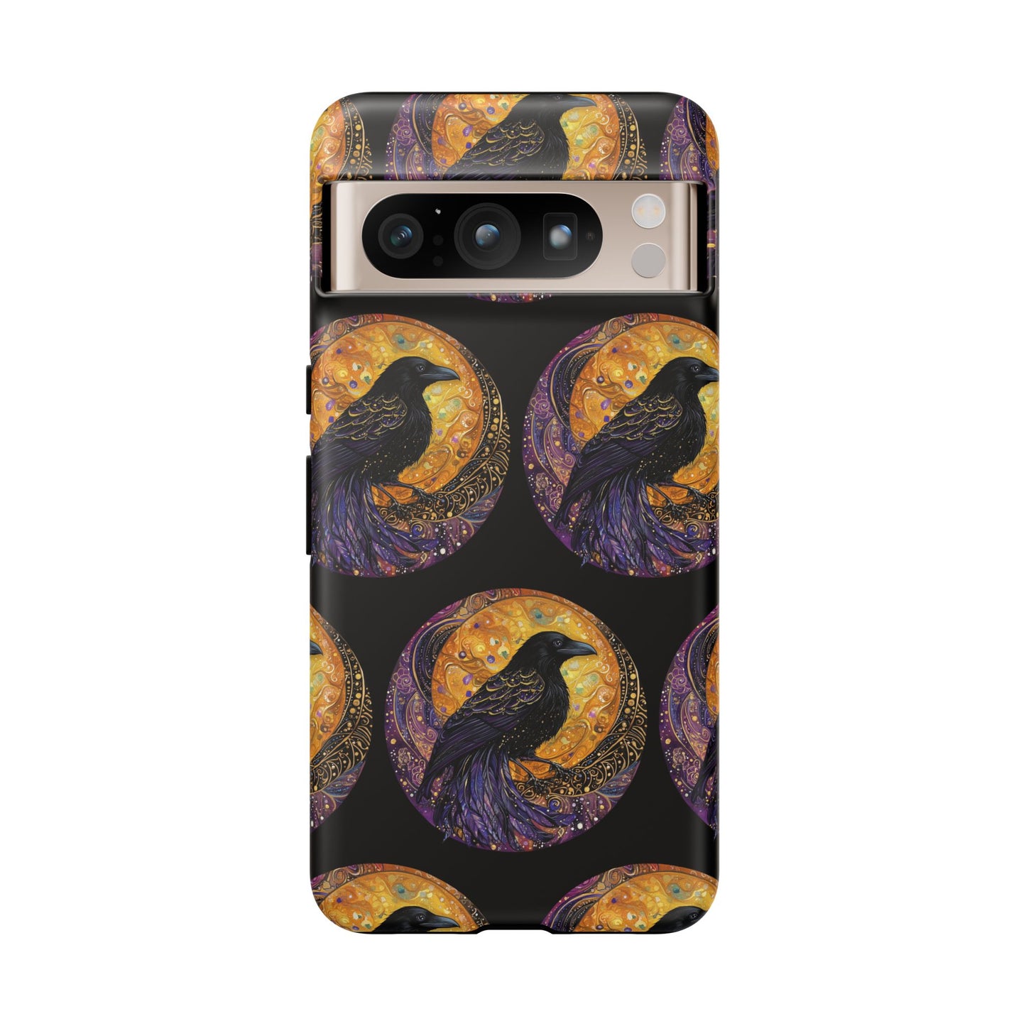 Raven Celestial Phone Case, Astrological Gift, Bird Lover Accessory, Tough Phone Cover, Gothic Aesthetic, Halloween Tech Decor