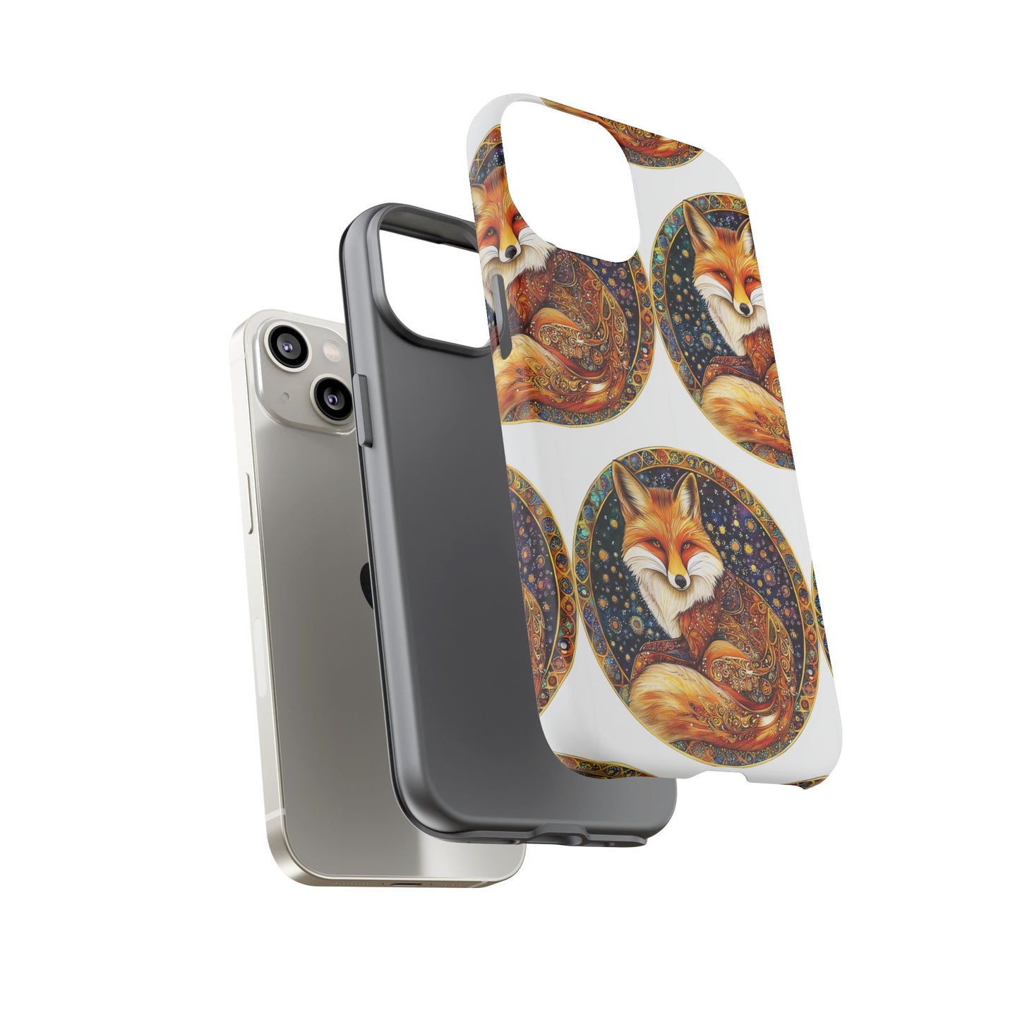 Artistic Fox Phone Case, Tough Phone Cover, Unique Gift for Animal Lovers, Stylish Tech Accessory, Nature-Inspired Decor