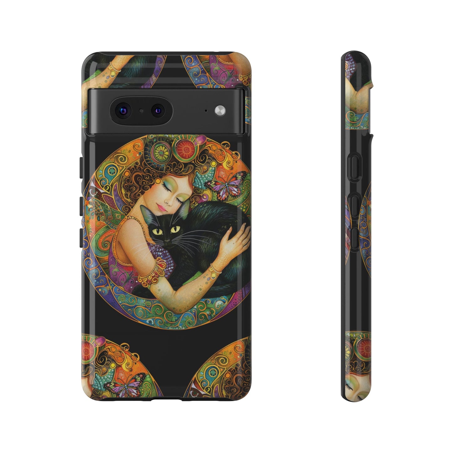 Tough Cases Phone Case, Colorful Protective Cover for Cat Lovers, Trendy Gift for Birthdays, Unique Art Phone Accessories