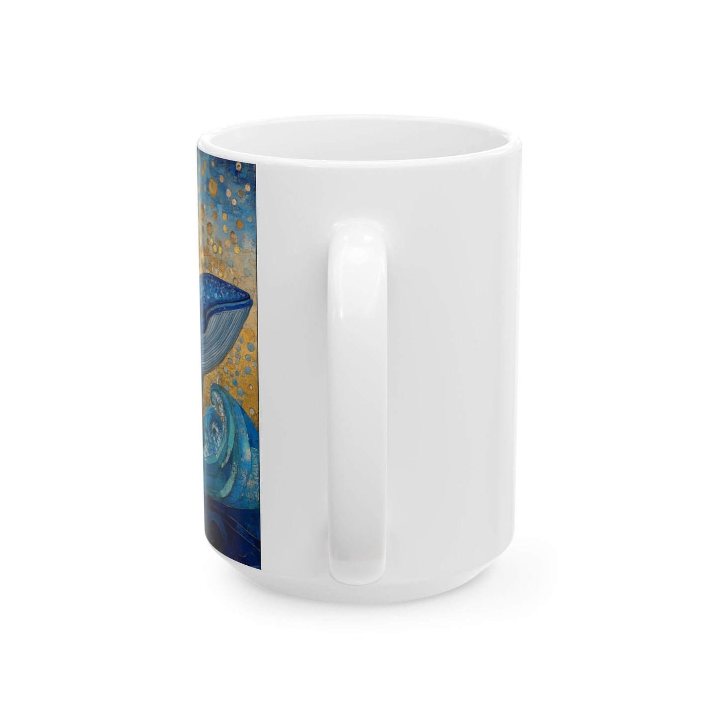 Ceramic Whale Art Mug | Ocean Lover Gift | 11oz & 15oz | Unique Whale Design | Coffee Cup for Nature Enthusiasts, Whale Decor, Sea Life