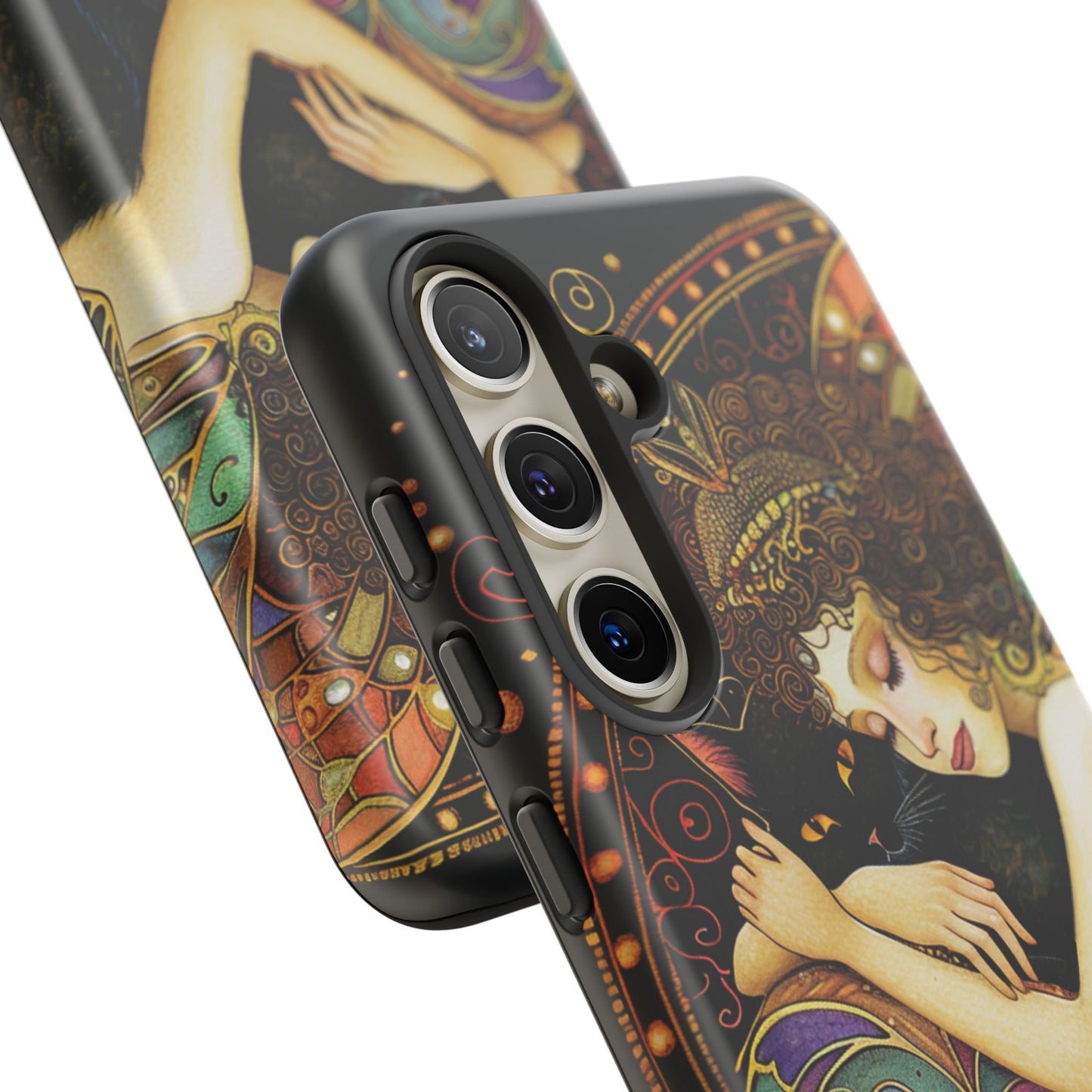 Artistic Phone Case for Cat Lovers, Tough Cases with Enchanting Design, Unique Gift for Birthdays, Holidays, and Celebrations
