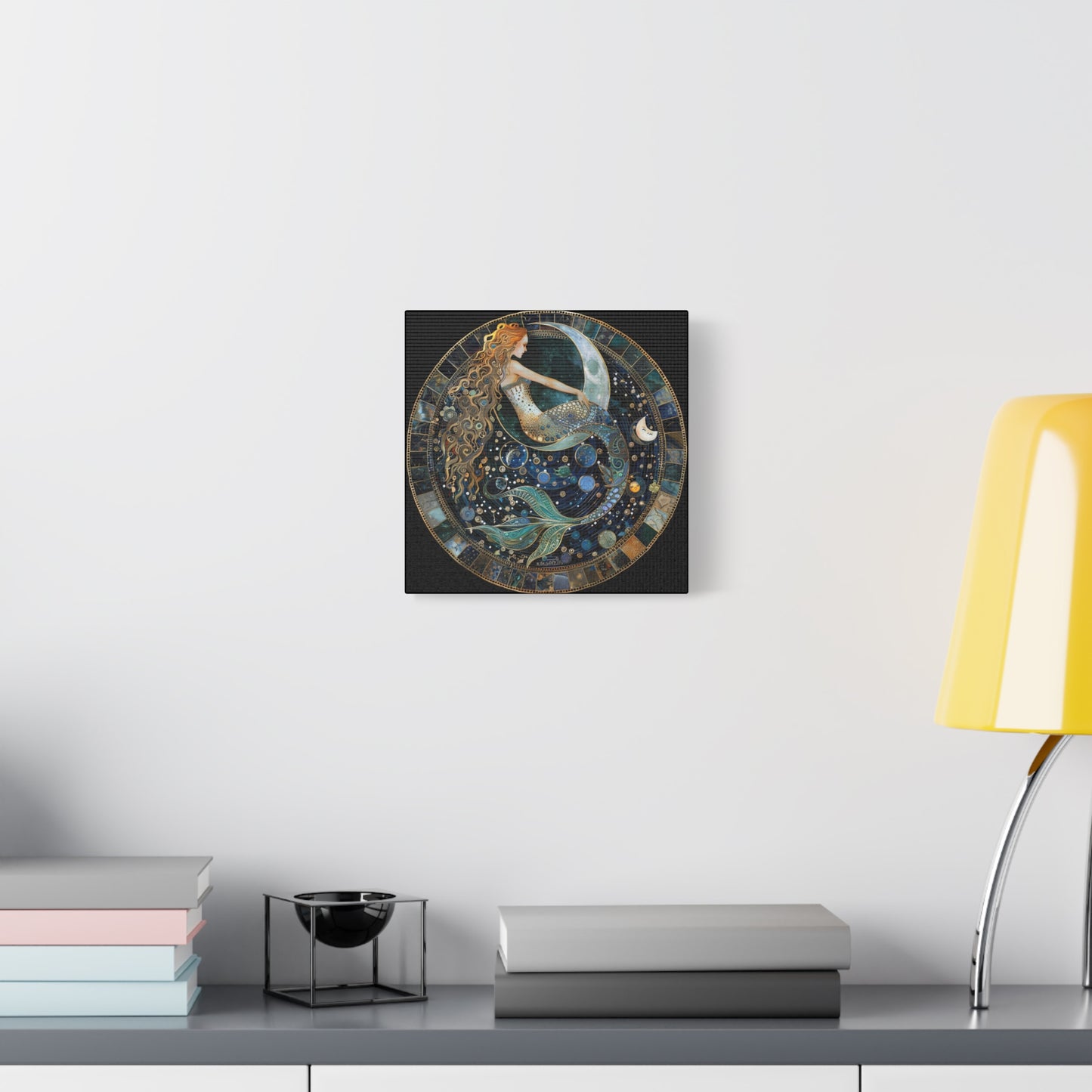 Mermaid Art Canvas Print, Nautical Home Decor, Ocean Lover's Gift, Fantasy Wall Art, Beach House Wall Hanging