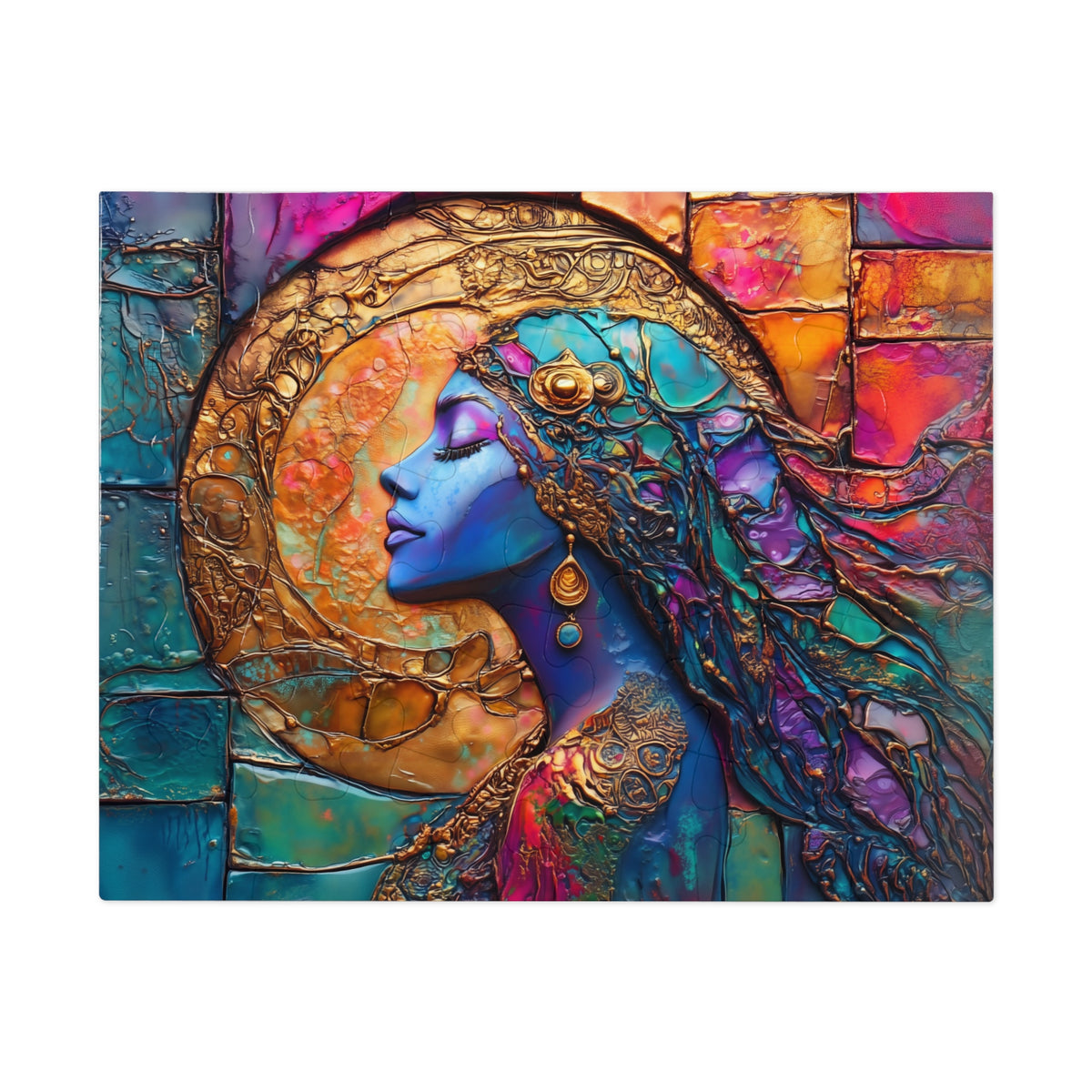 Bohemian Moon Goddess Jigsaw Puzzle