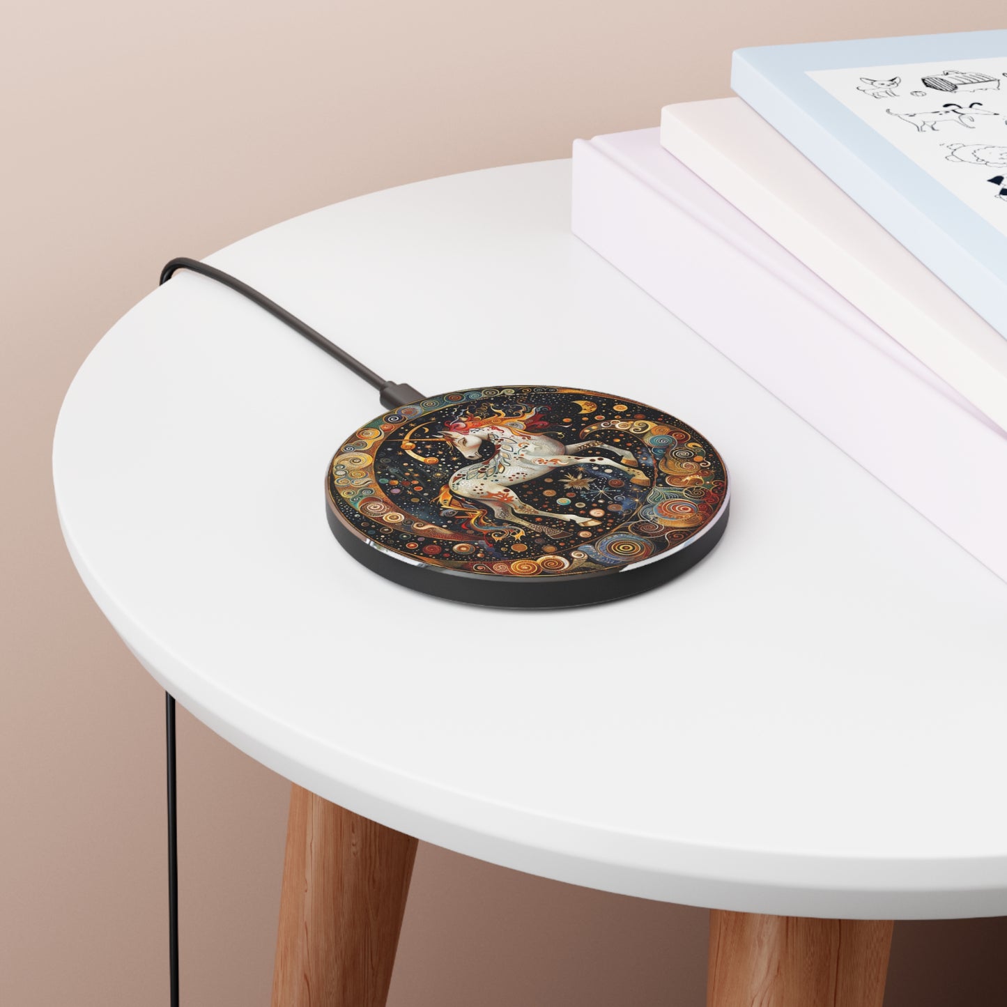Magical Unicorn Wireless Charger, Mystical Phone Charger, Unique Desk Decor, Fantasy Gift for Kids, Fast Charging Pad
