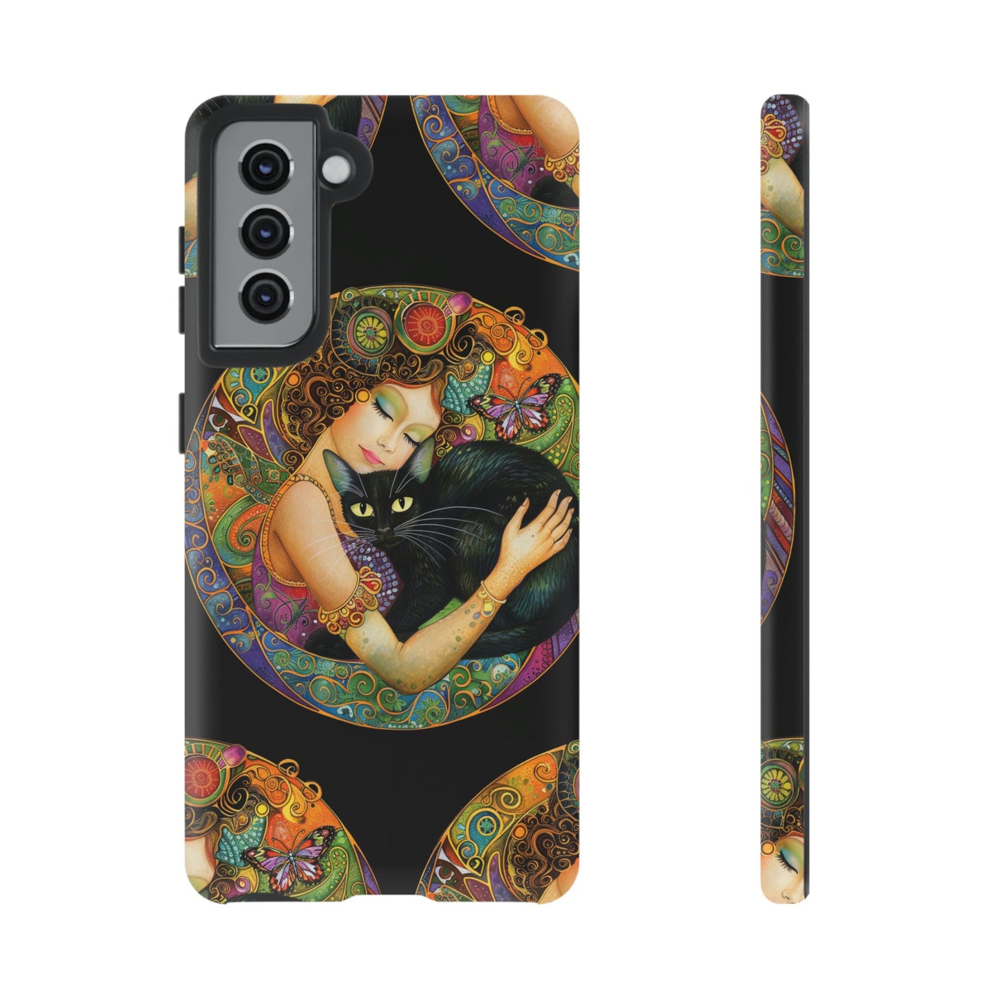 Tough Cases Phone Case, Colorful Protective Cover for Cat Lovers, Trendy Gift for Birthdays, Unique Art Phone Accessories