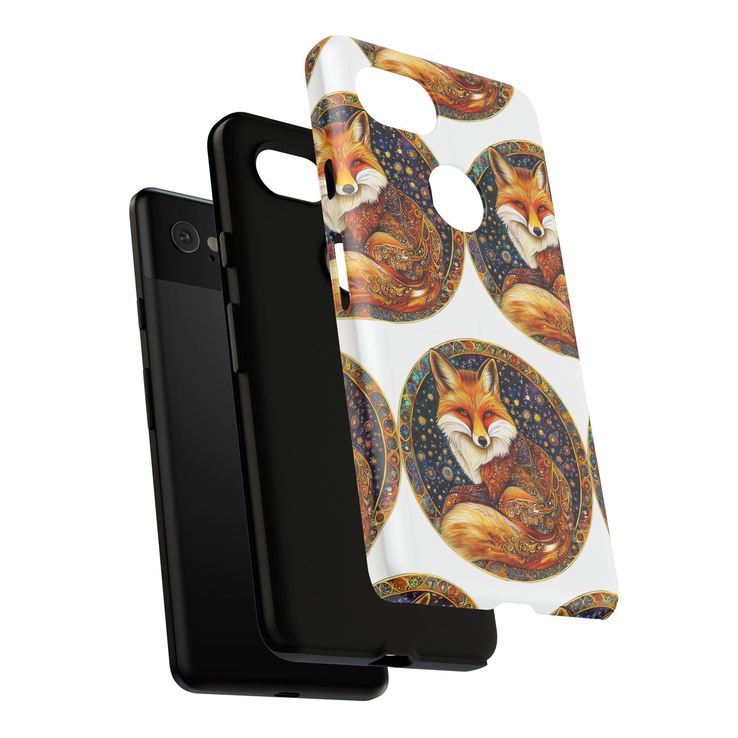 Artistic Fox Phone Case, Tough Phone Cover, Unique Gift for Animal Lovers, Stylish Tech Accessory, Nature-Inspired Decor