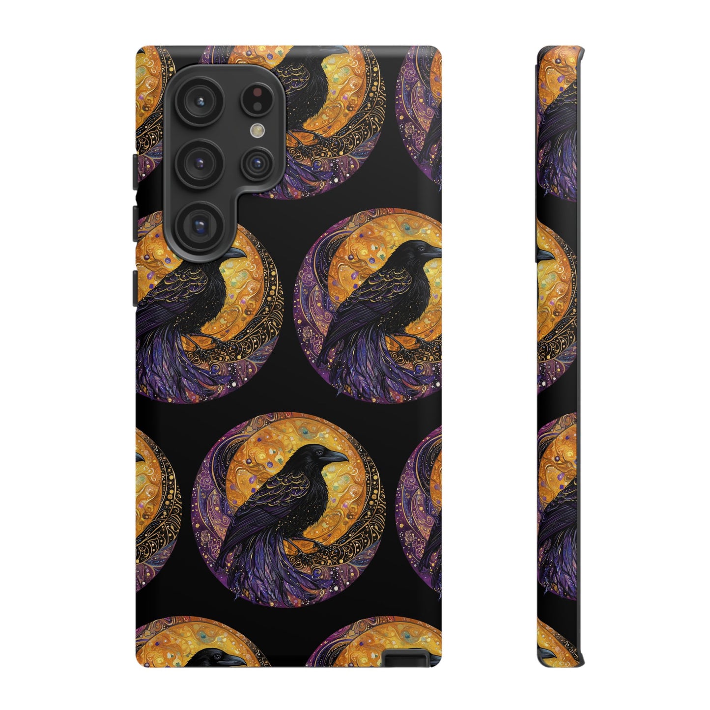 Raven Celestial Phone Case, Astrological Gift, Bird Lover Accessory, Tough Phone Cover, Gothic Aesthetic, Halloween Tech Decor