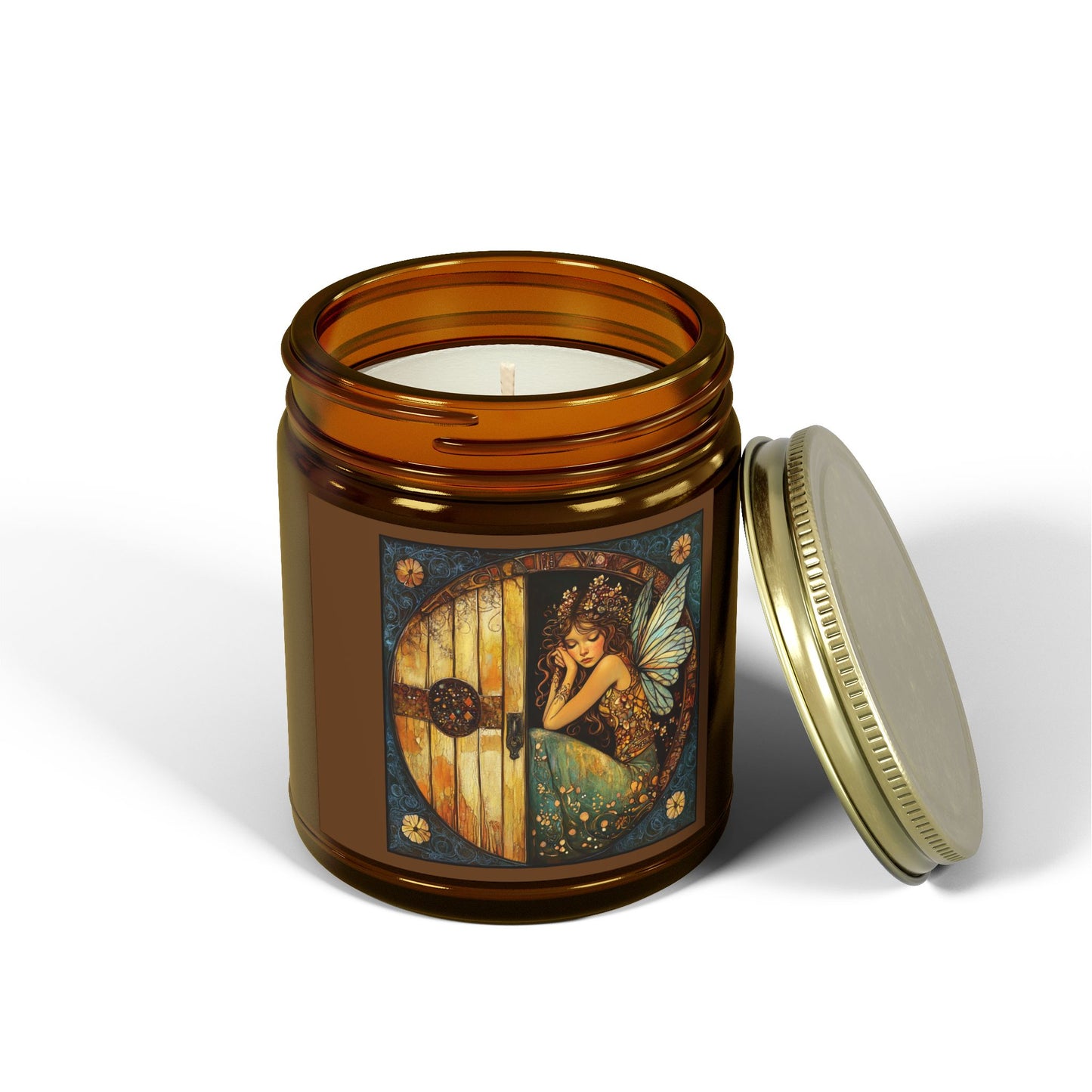 Fairy Door Aromatherapy Candles: Coconut Apricot Wax, Hand-Poured, Natural Fragrance, Home Decor, Eco-Friendly Gifts, Relaxation
