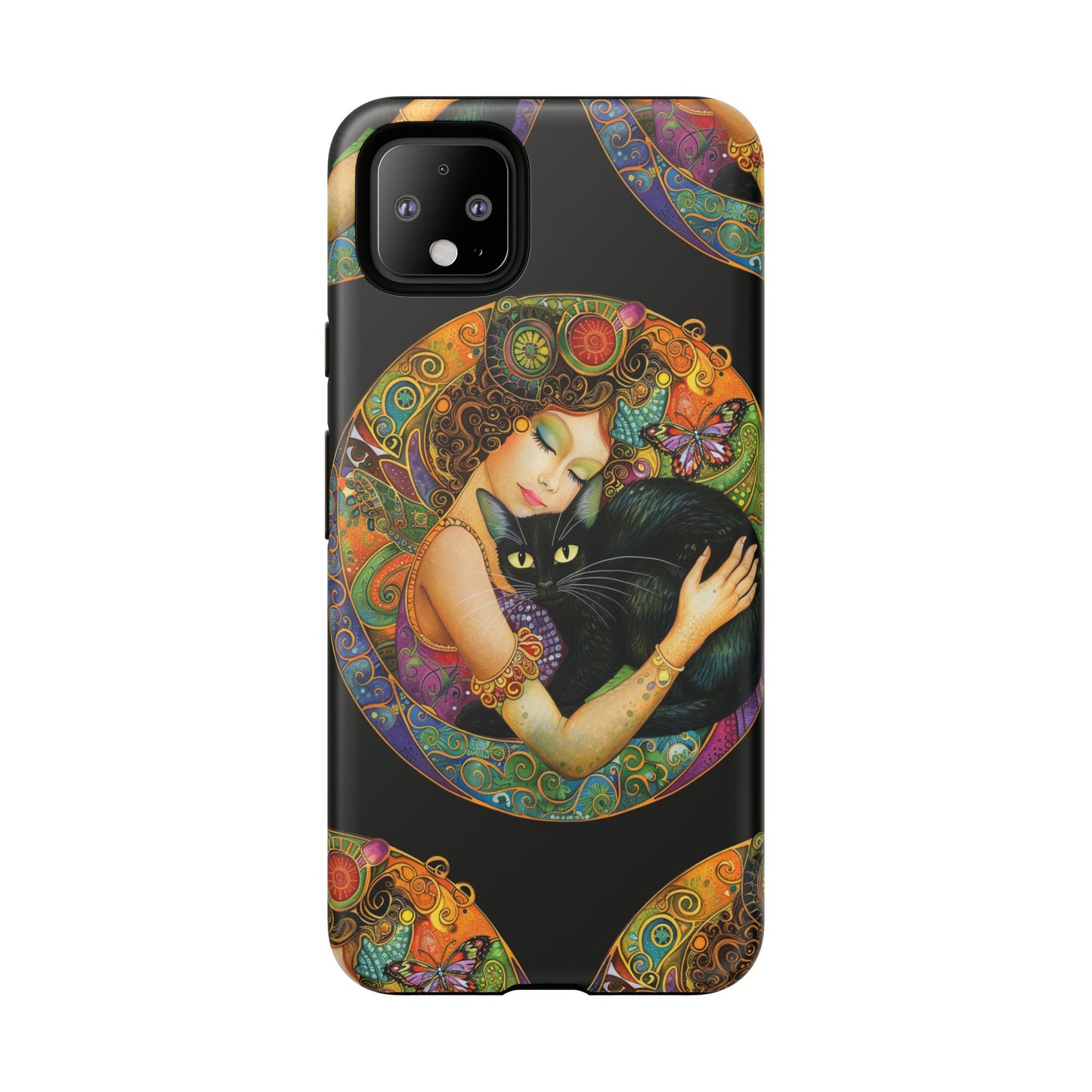 Tough Cases Phone Case, Colorful Protective Cover for Cat Lovers, Trendy Gift for Birthdays, Unique Art Phone Accessories