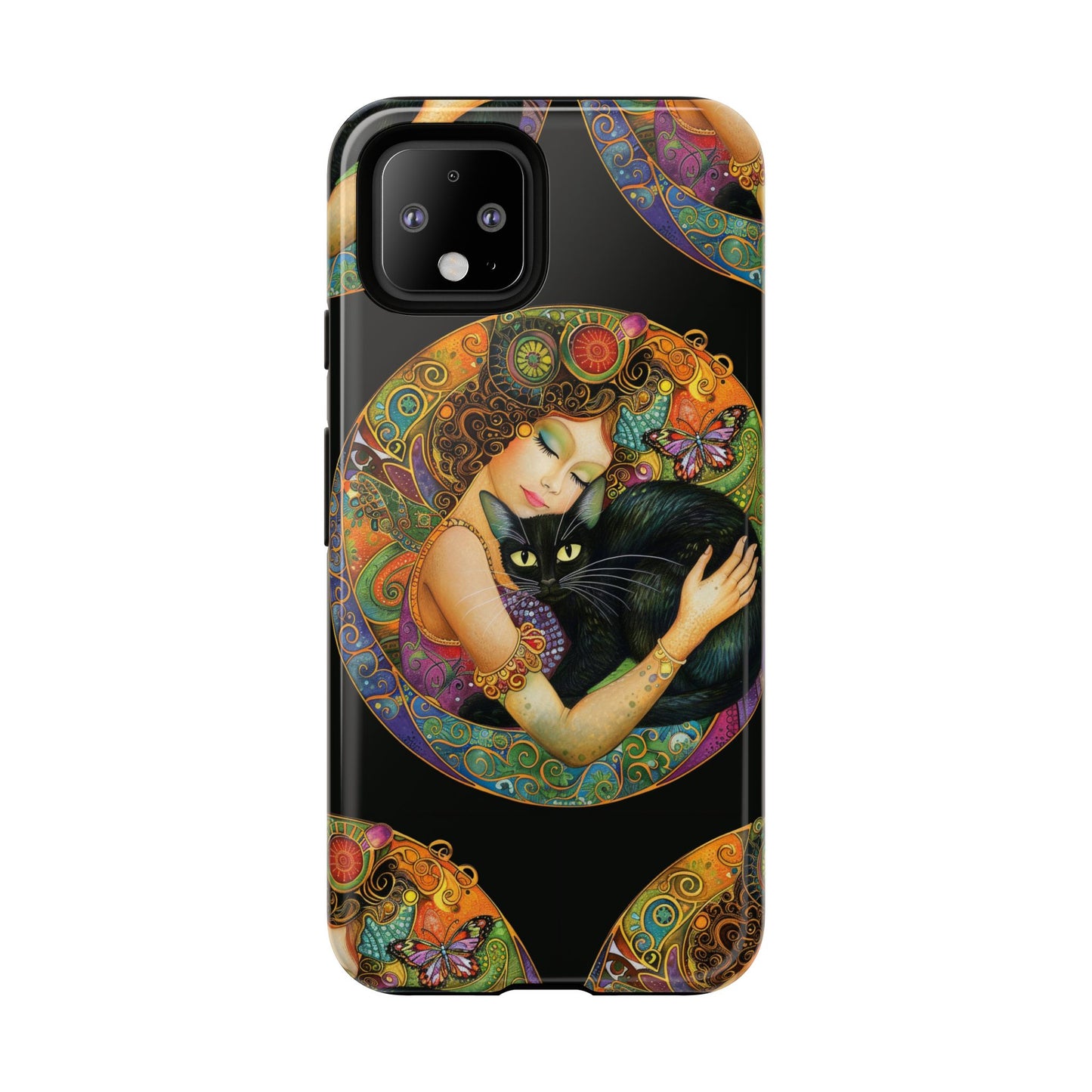 Tough Cases Phone Case, Colorful Protective Cover for Cat Lovers, Trendy Gift for Birthdays, Unique Art Phone Accessories