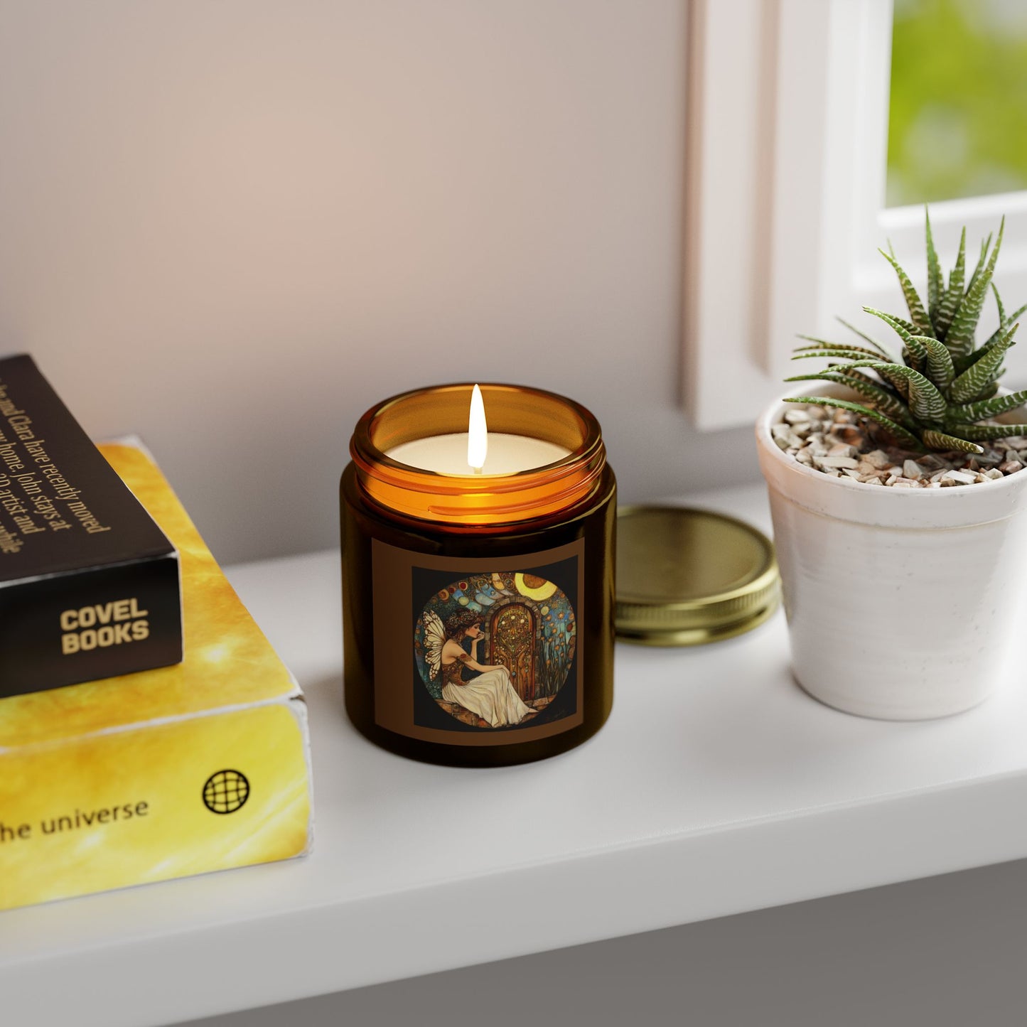 Fairy Door Aromatherapy Candles: Coconut Apricot Wax, Hand-Poured, Natural Fragrance, Home Decor, Eco-Friendly Gifts, Relaxation