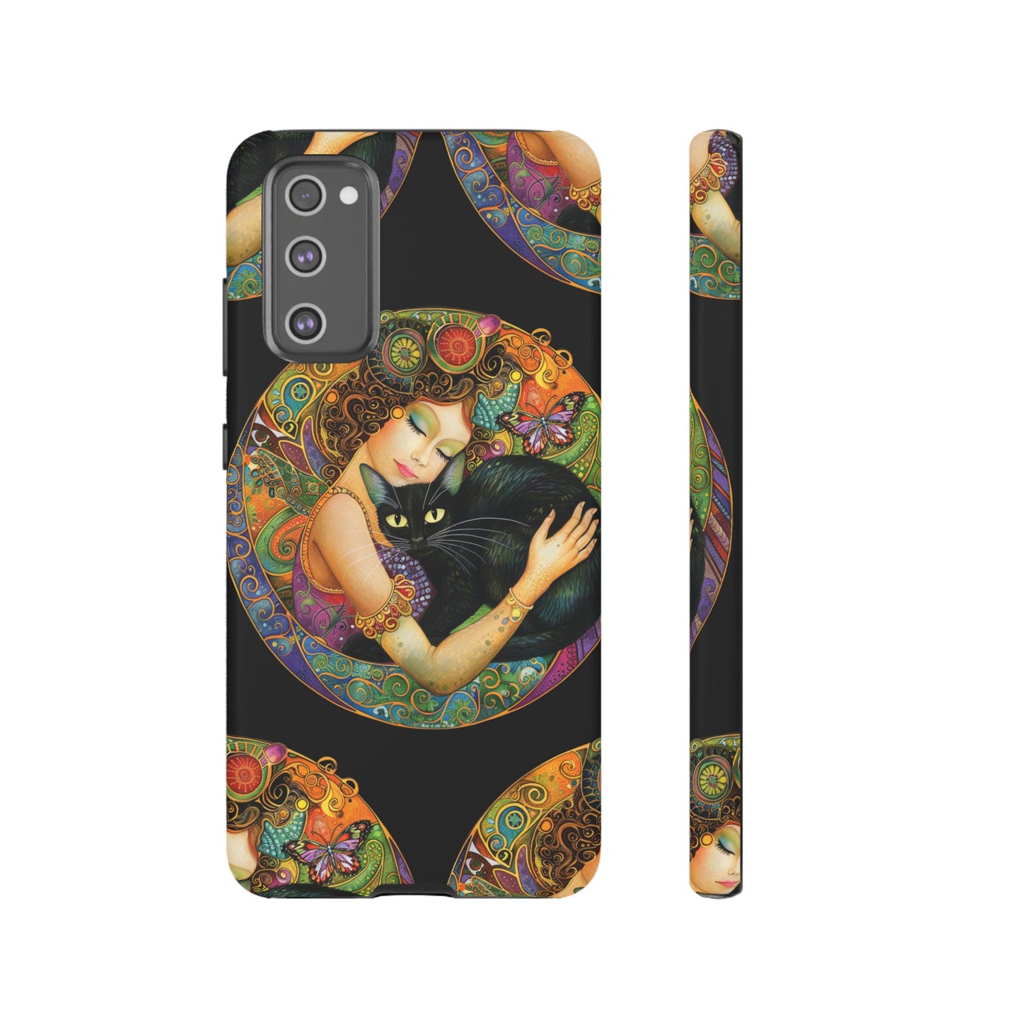 Tough Cases Phone Case, Colorful Protective Cover for Cat Lovers, Trendy Gift for Birthdays, Unique Art Phone Accessories