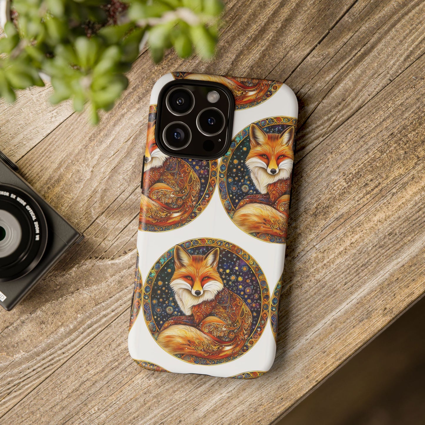 Artistic Fox Phone Case, Tough Phone Cover, Unique Gift for Animal Lovers, Stylish Tech Accessory, Nature-Inspired Decor