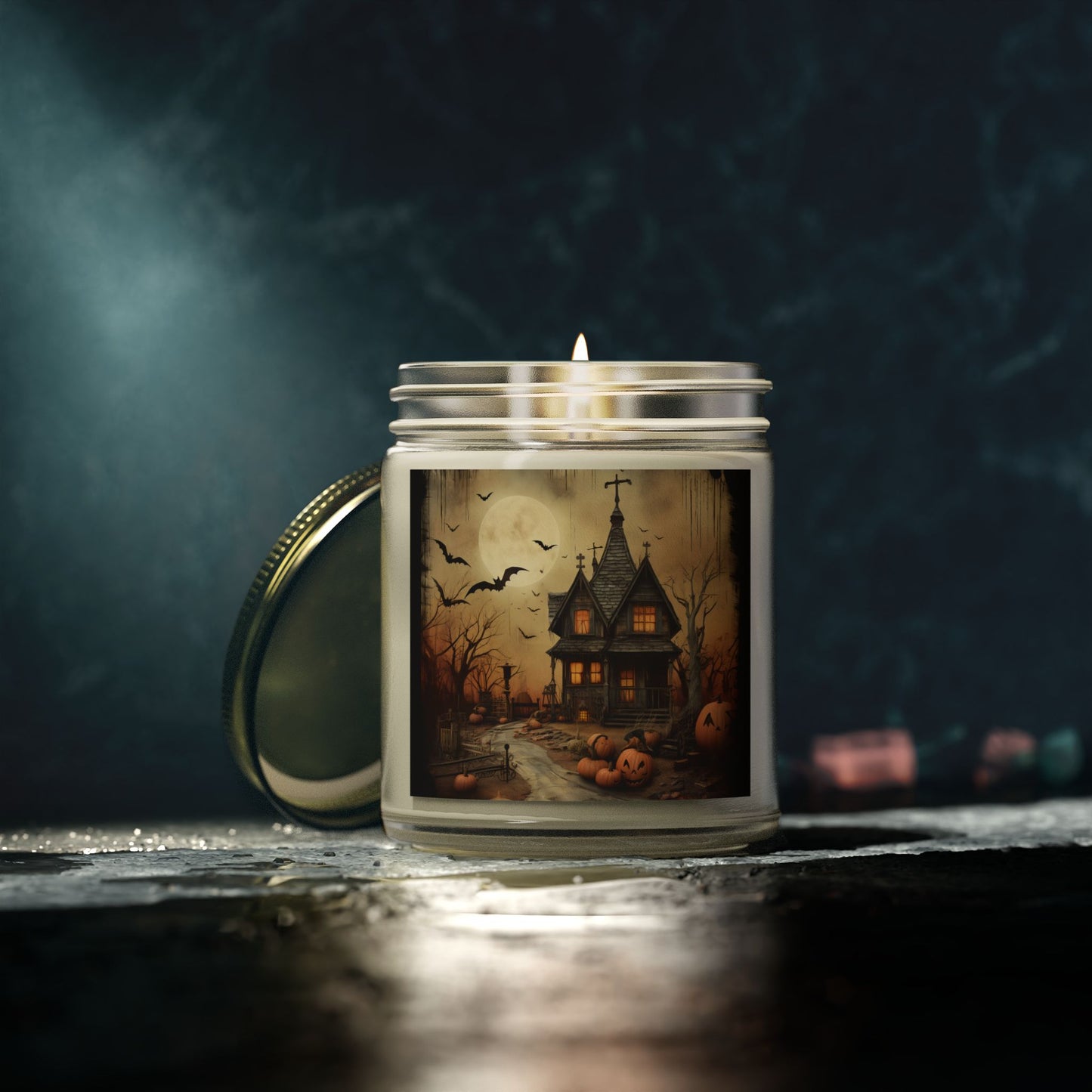 Halloween Haunted House Scented Candle | Spooky Home Decor, Gifts for Fall, Aromatherapy Candle, Unique Candle for Halloween