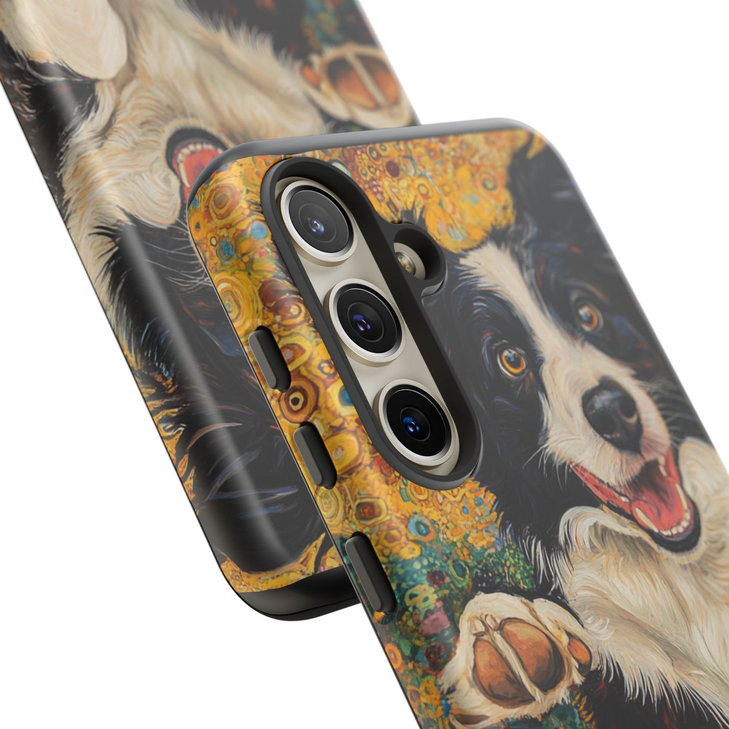 Border Collie Phone Case, Tough Cases, Pet Gifts, Customized Dog Accessories, Dog Mom Gift, Colorful Animal Artwork