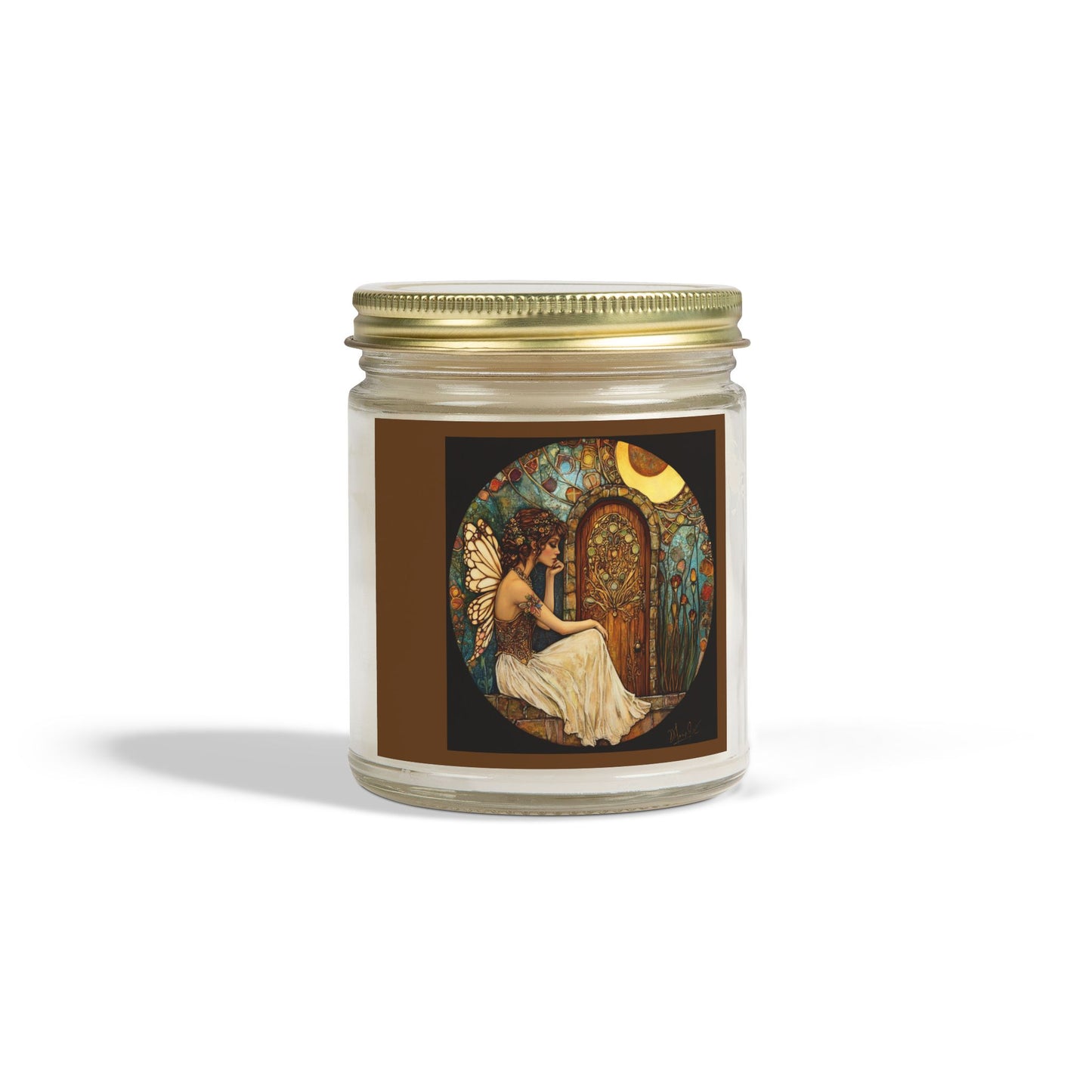 Fairy Door Fairy Art Candle - Scented Coconut Apricot Wax, Gift for Relaxation, Home Decor, Self-Care, Holiday Gifts, Unique Art Decor