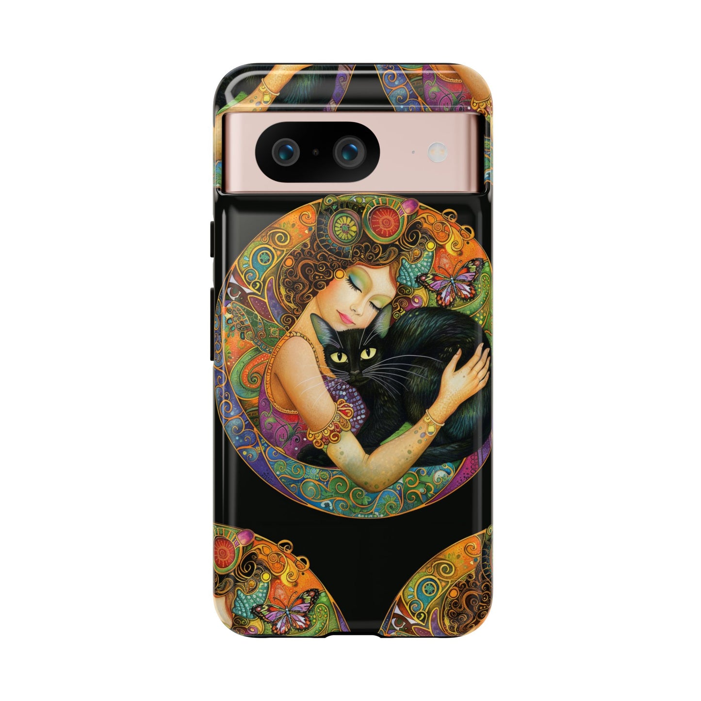 Tough Cases Phone Case, Colorful Protective Cover for Cat Lovers, Trendy Gift for Birthdays, Unique Art Phone Accessories