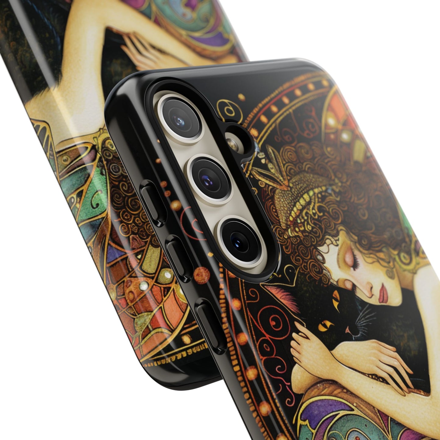 Artistic Phone Case for Cat Lovers, Tough Cases with Enchanting Design, Unique Gift for Birthdays, Holidays, and Celebrations