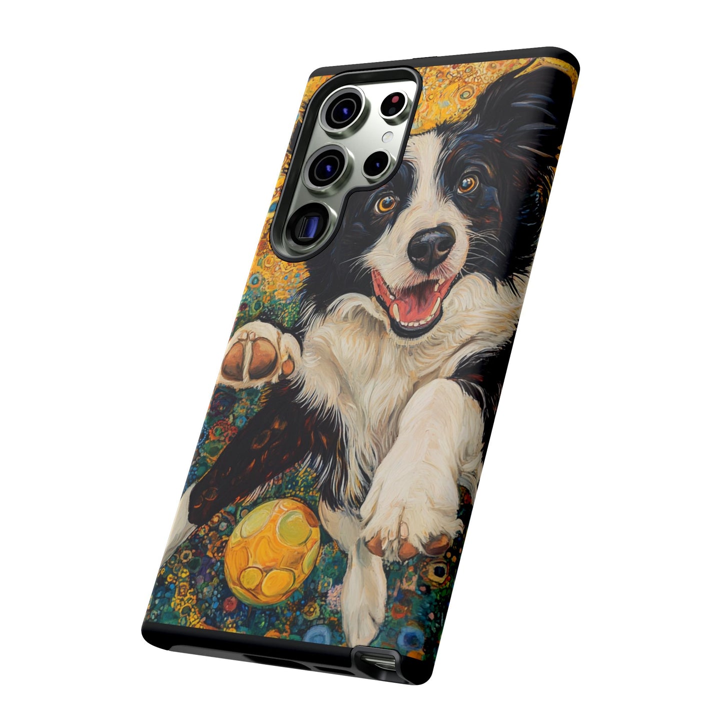 Border Collie Phone Case, Tough Cases, Pet Gifts, Customized Dog Accessories, Dog Mom Gift, Colorful Animal Artwork