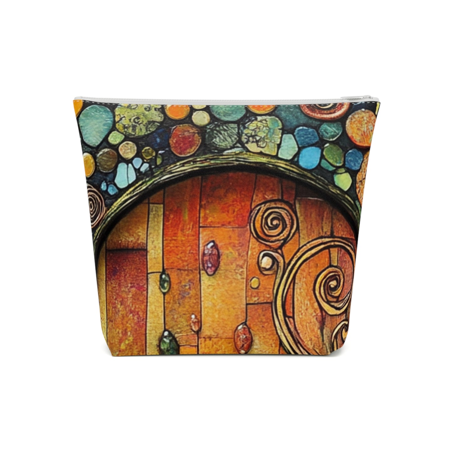 Fairy Door Artistic Cotton Cosmetic Bag, Colorful Art Pouch, Makeup Organizer, Travel Essentials, Gift for Her, Festival Ready