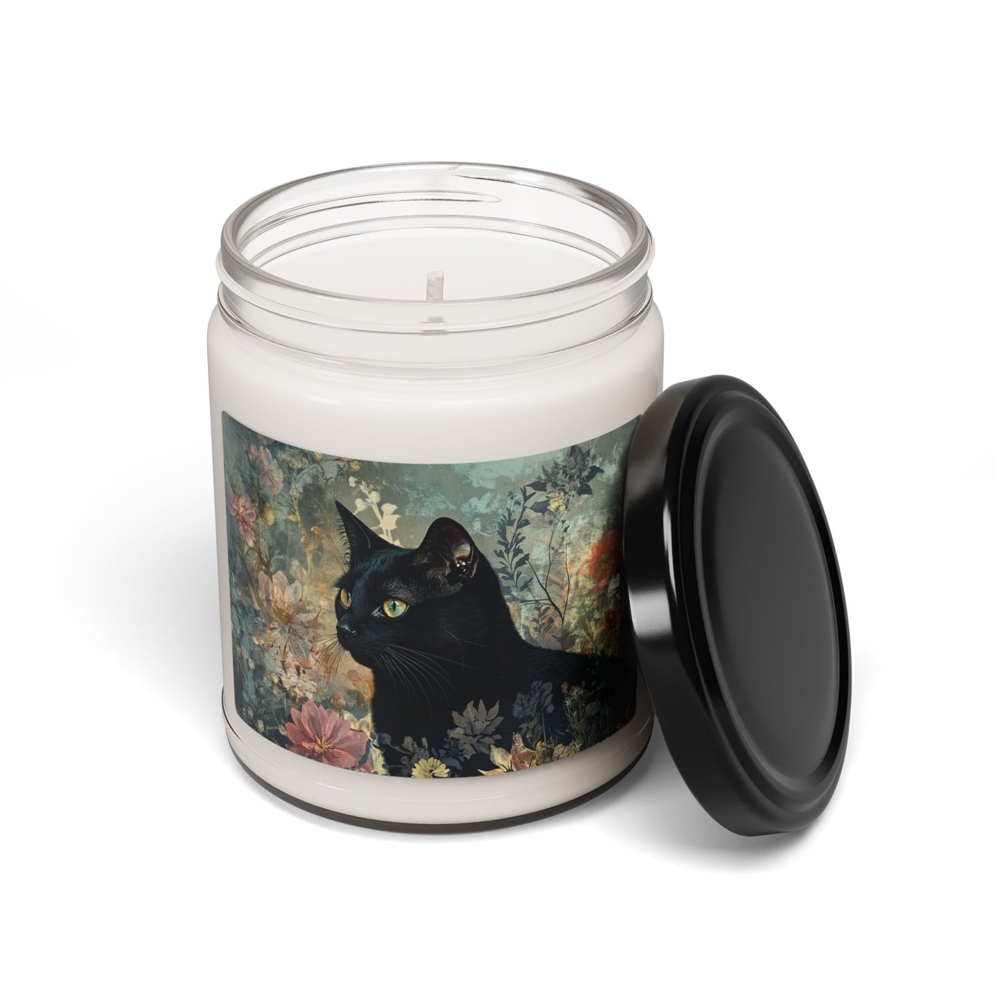 Black Cat Scented Soy Candle - Cozy Home Decor, Gift for Cat Lovers, Eco-Friendly Aromatherapy, Bodhi Pets
