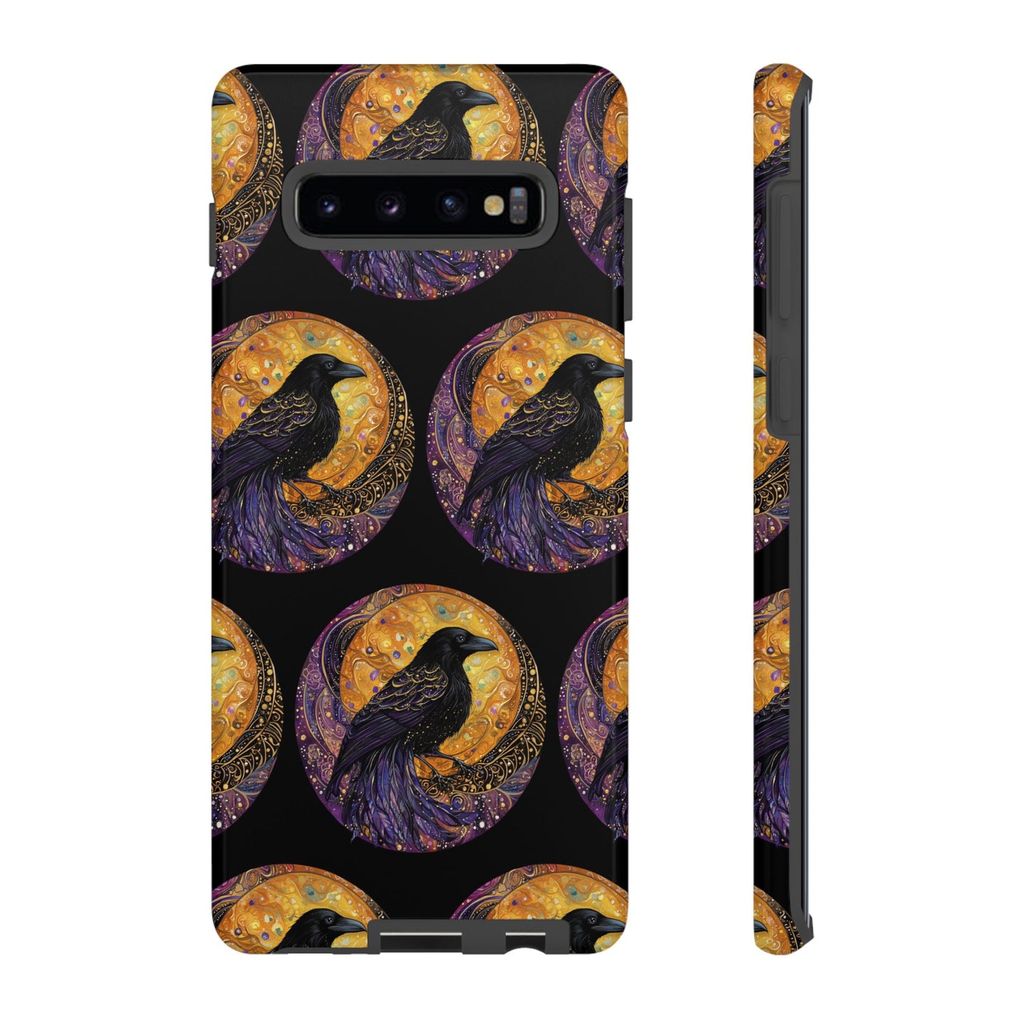 Raven Celestial Phone Case, Astrological Gift, Bird Lover Accessory, Tough Phone Cover, Gothic Aesthetic, Halloween Tech Decor
