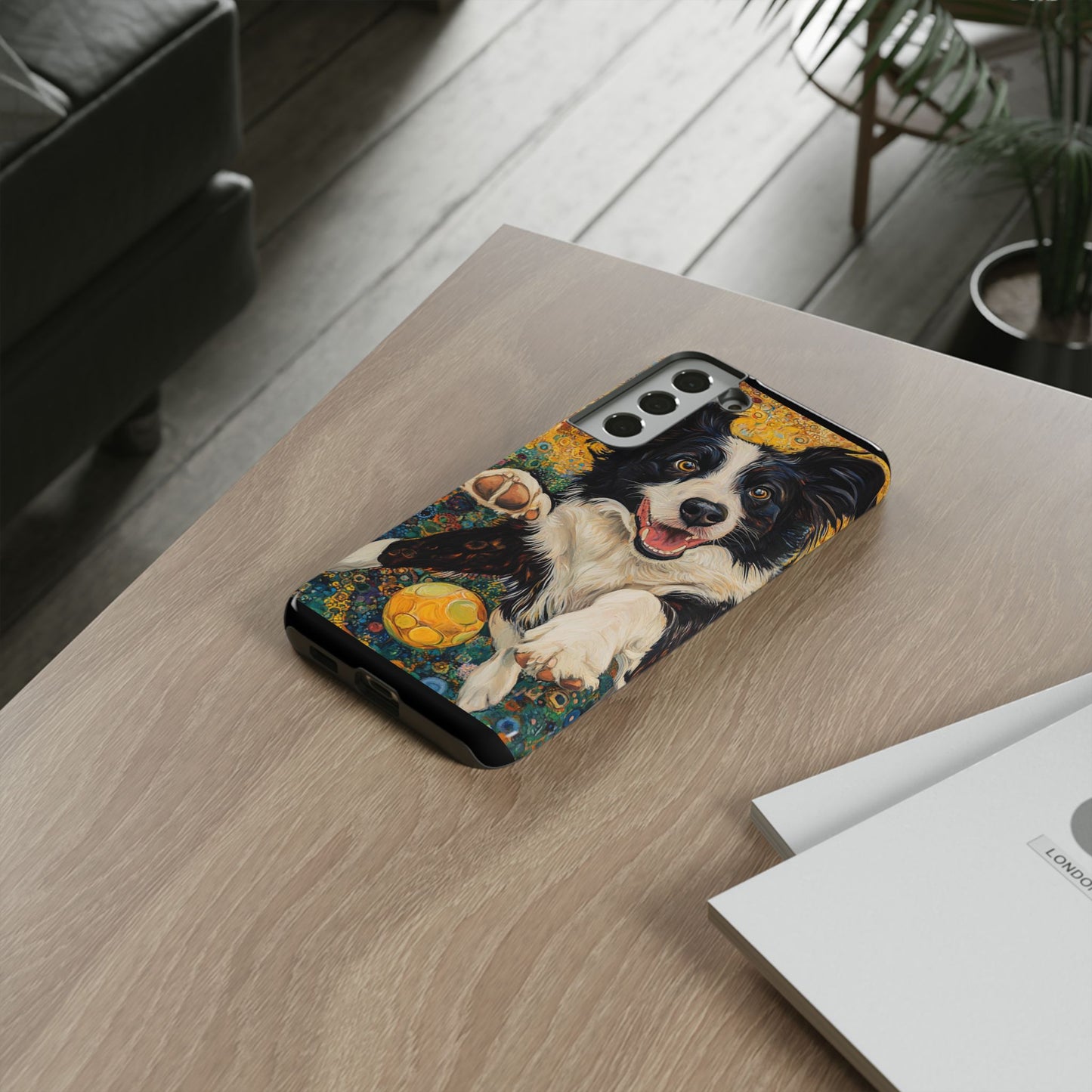 Border Collie Phone Case, Tough Cases, Pet Gifts, Customized Dog Accessories, Dog Mom Gift, Colorful Animal Artwork