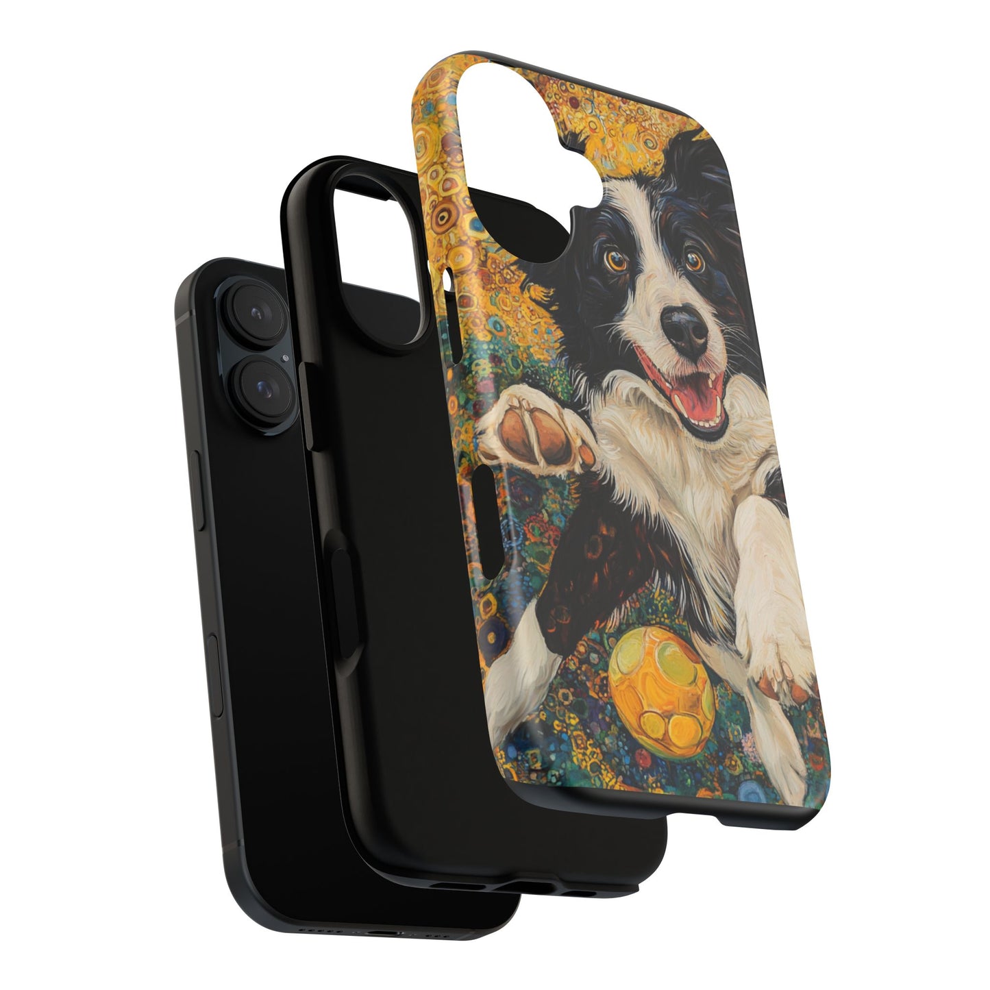 Border Collie Phone Case, Tough Cases, Pet Gifts, Customized Dog Accessories, Dog Mom Gift, Colorful Animal Artwork