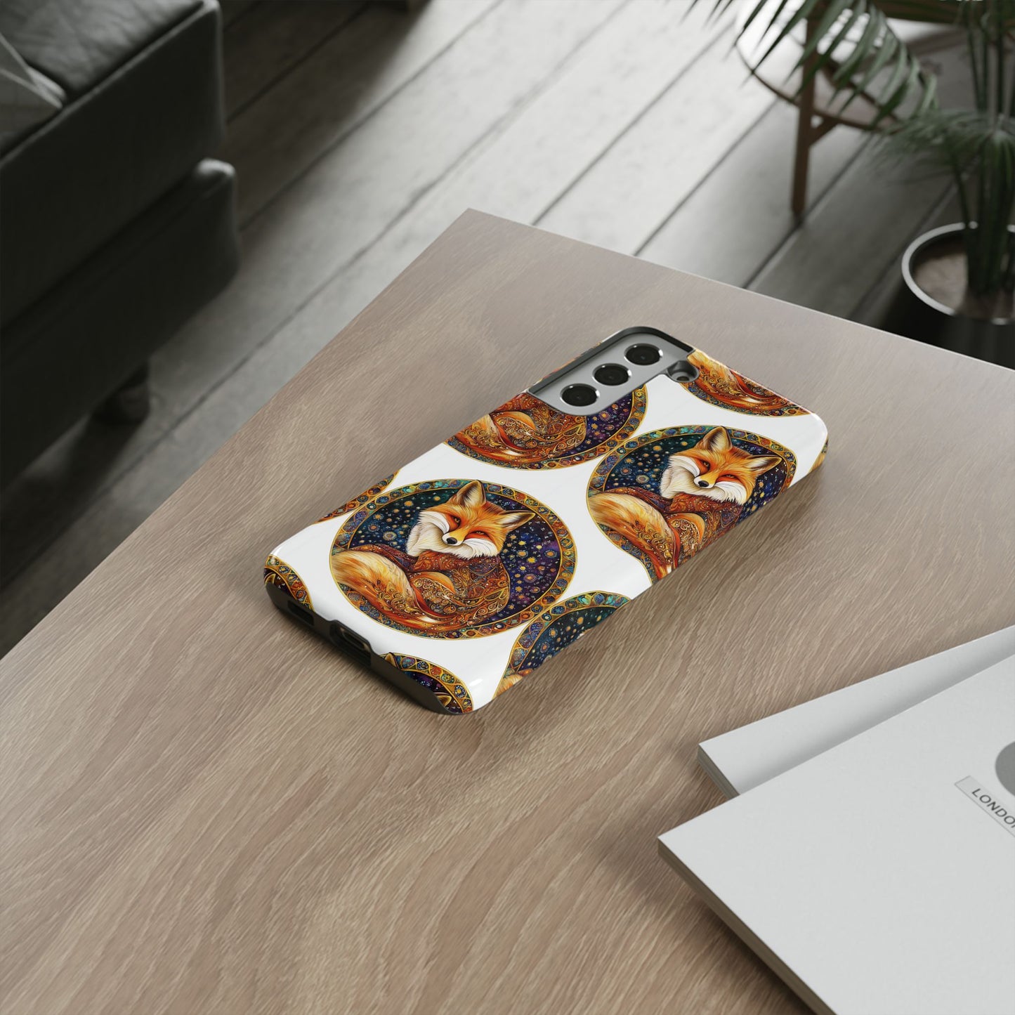 Artistic Fox Phone Case, Tough Phone Cover, Unique Gift for Animal Lovers, Stylish Tech Accessory, Nature-Inspired Decor