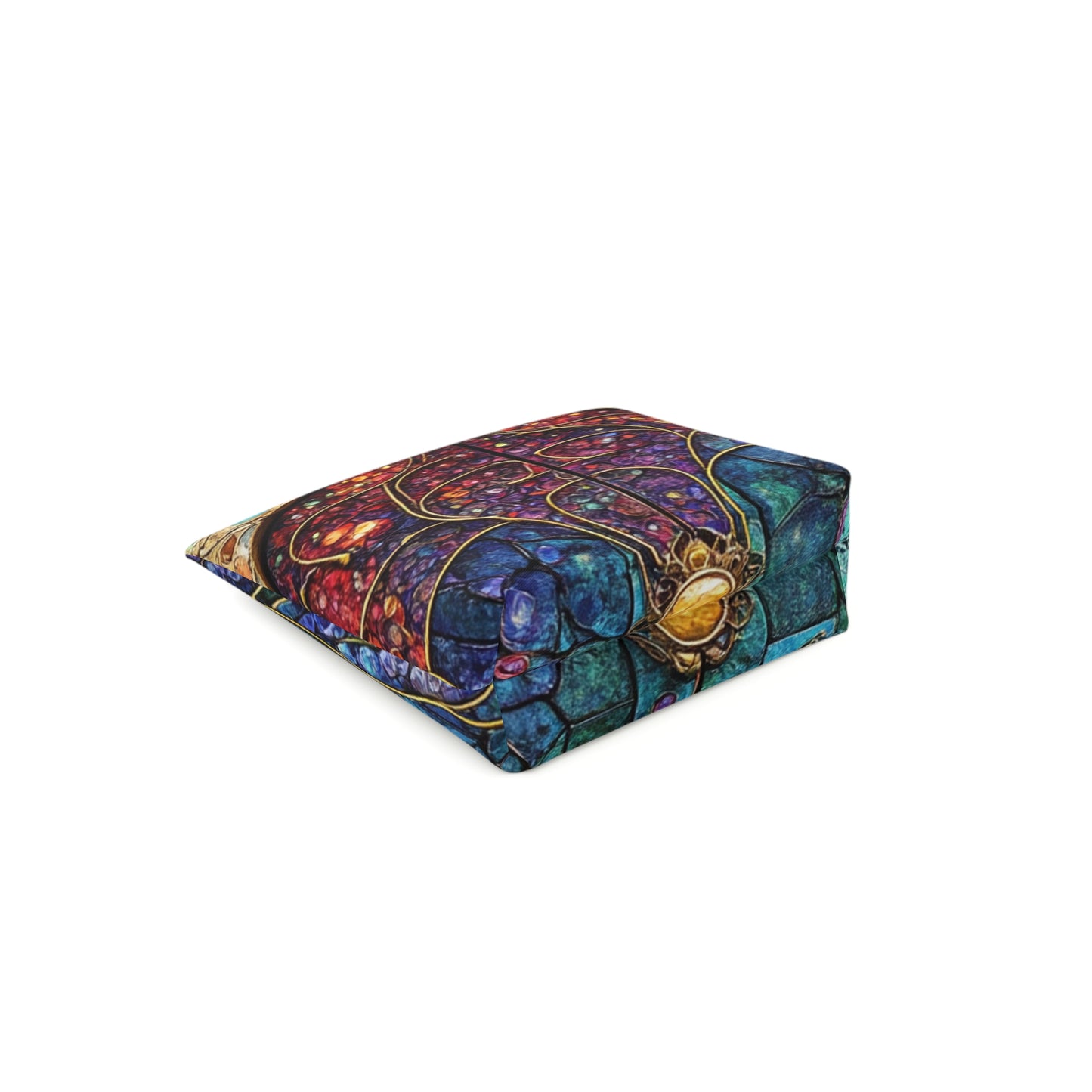 Fairy Door Colorful Cotton Cosmetic Bag, Vibrant Makeup Organizer, Artistic Travel Pouch, Gift for Her, Holiday Toiletries Case