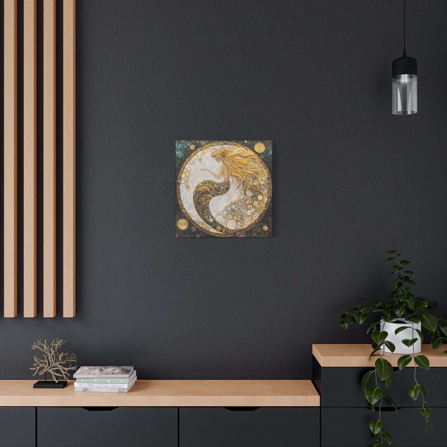 Artistic Mermaid Canvas Wall Art, Coastal Decor, Beach House Wall Art, Home Decoration, Unique Gift for Sea Lovers
