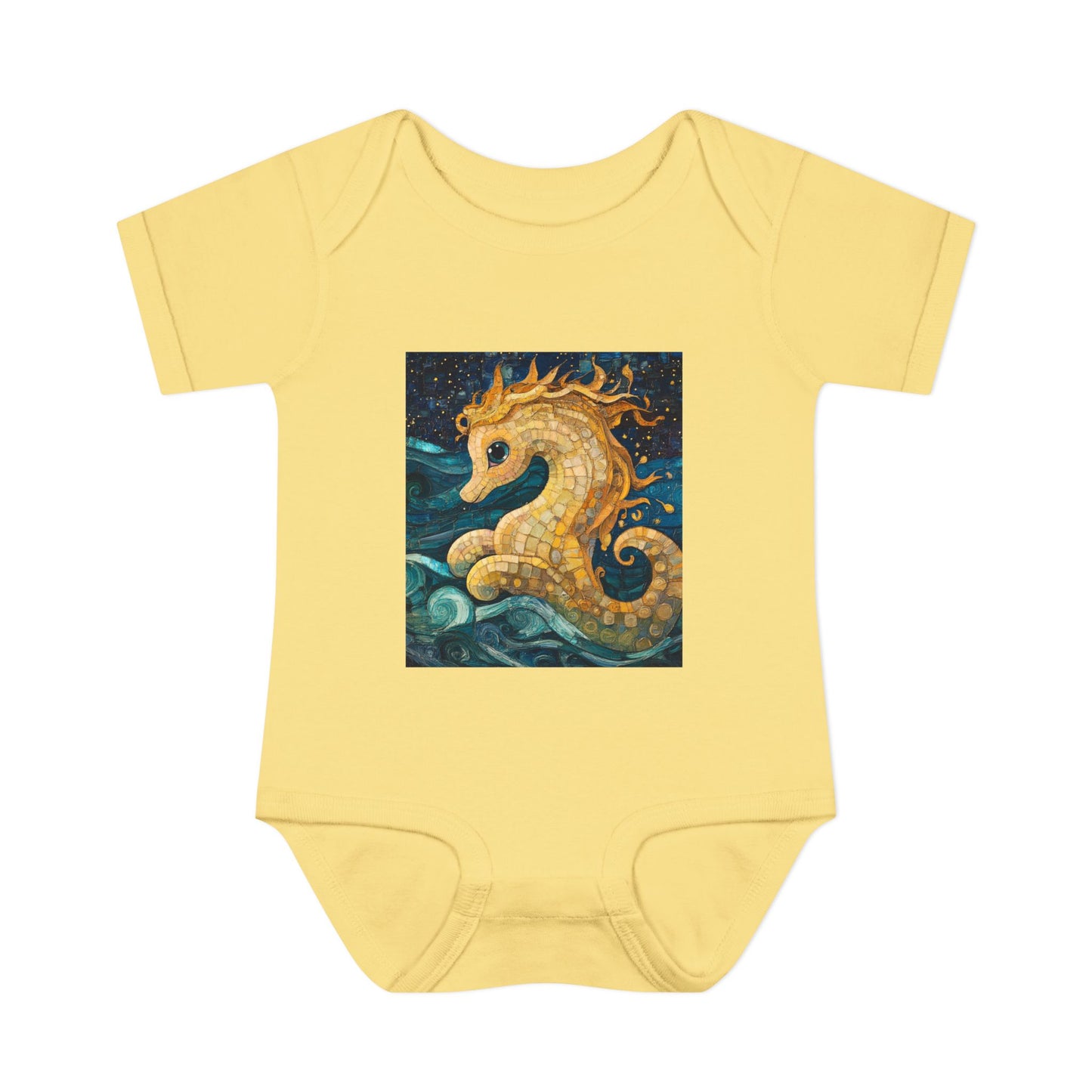 Baby Seahorse Baby Bodysuit, Cute Infant Clothing, Ocean Theme Baby Gift, Nursery Decor, Baby Shower Gift, Sea Creature Outfit