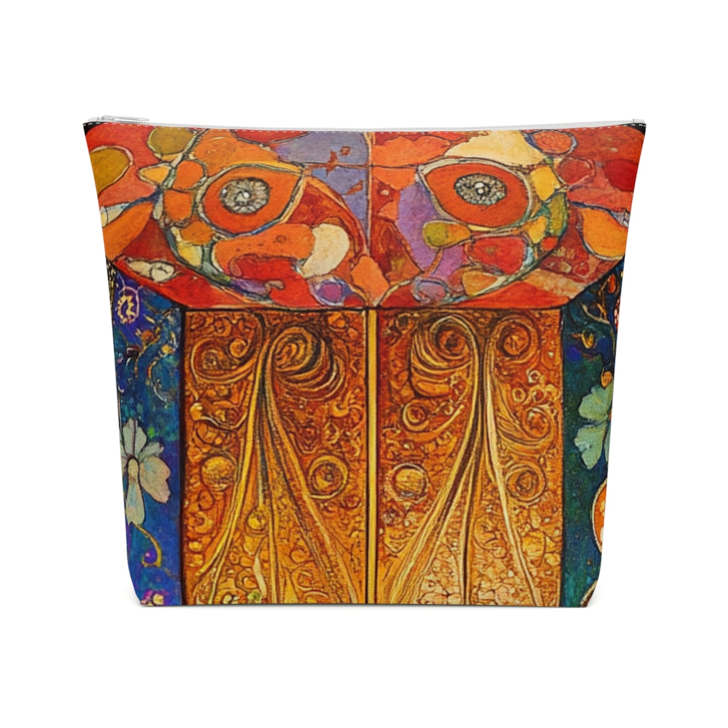 Colorful Floral Cosmetic Bag, Makeup Pouch, Travel Organizer, Gift for Her, Boho Style