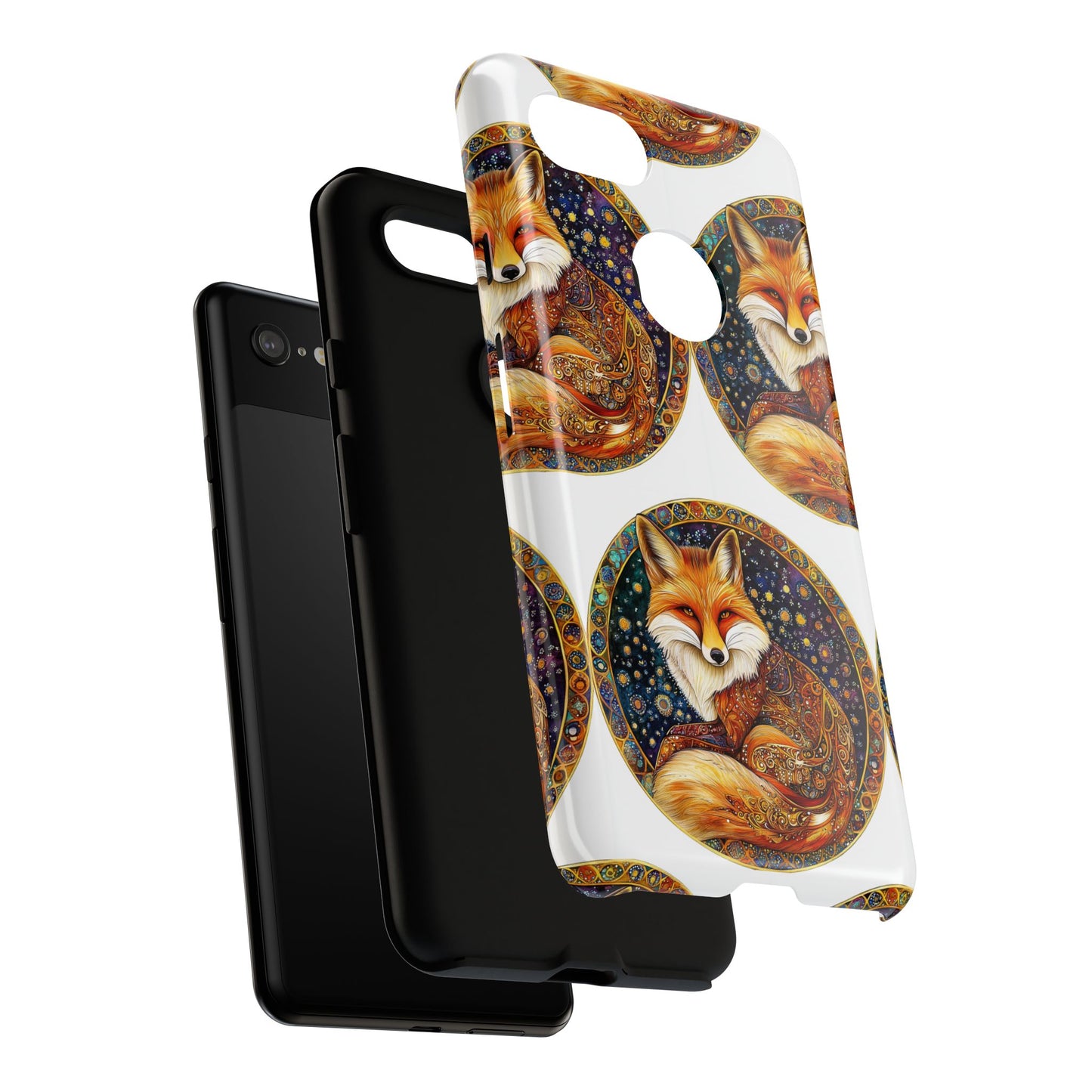 Artistic Fox Phone Case, Tough Phone Cover, Unique Gift for Animal Lovers, Stylish Tech Accessory, Nature-Inspired Decor