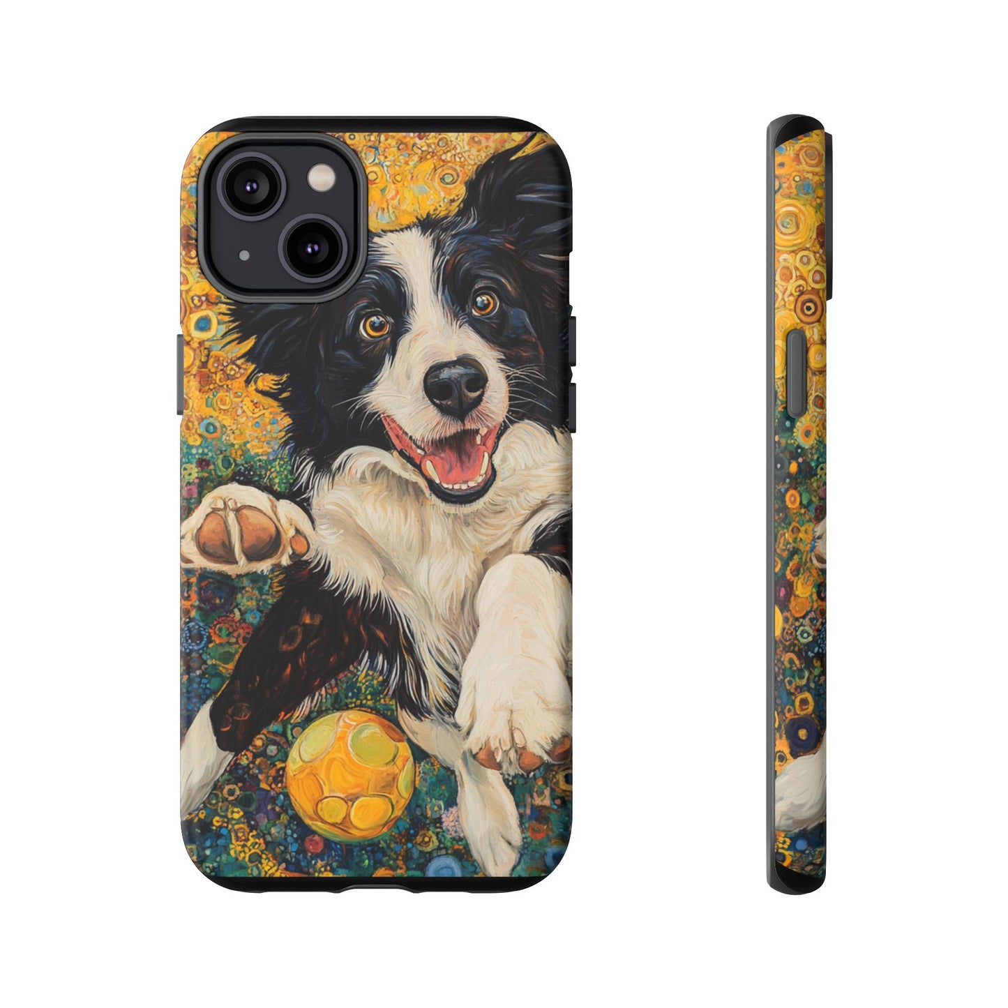 Border Collie Phone Case, Tough Cases, Pet Gifts, Customized Dog Accessories, Dog Mom Gift, Colorful Animal Artwork
